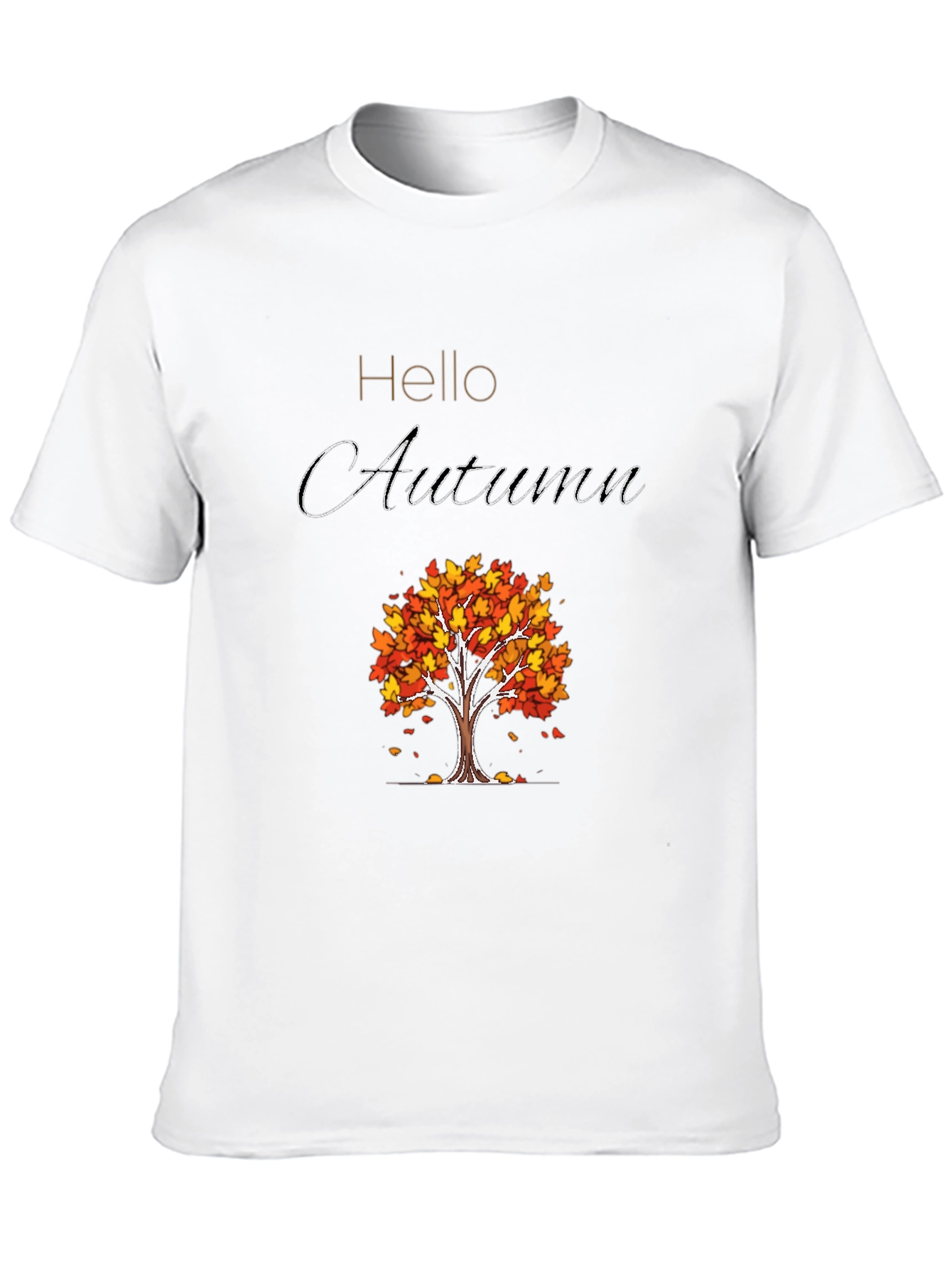 Hello Autumn Graphic Tee - Fall Season Shirt