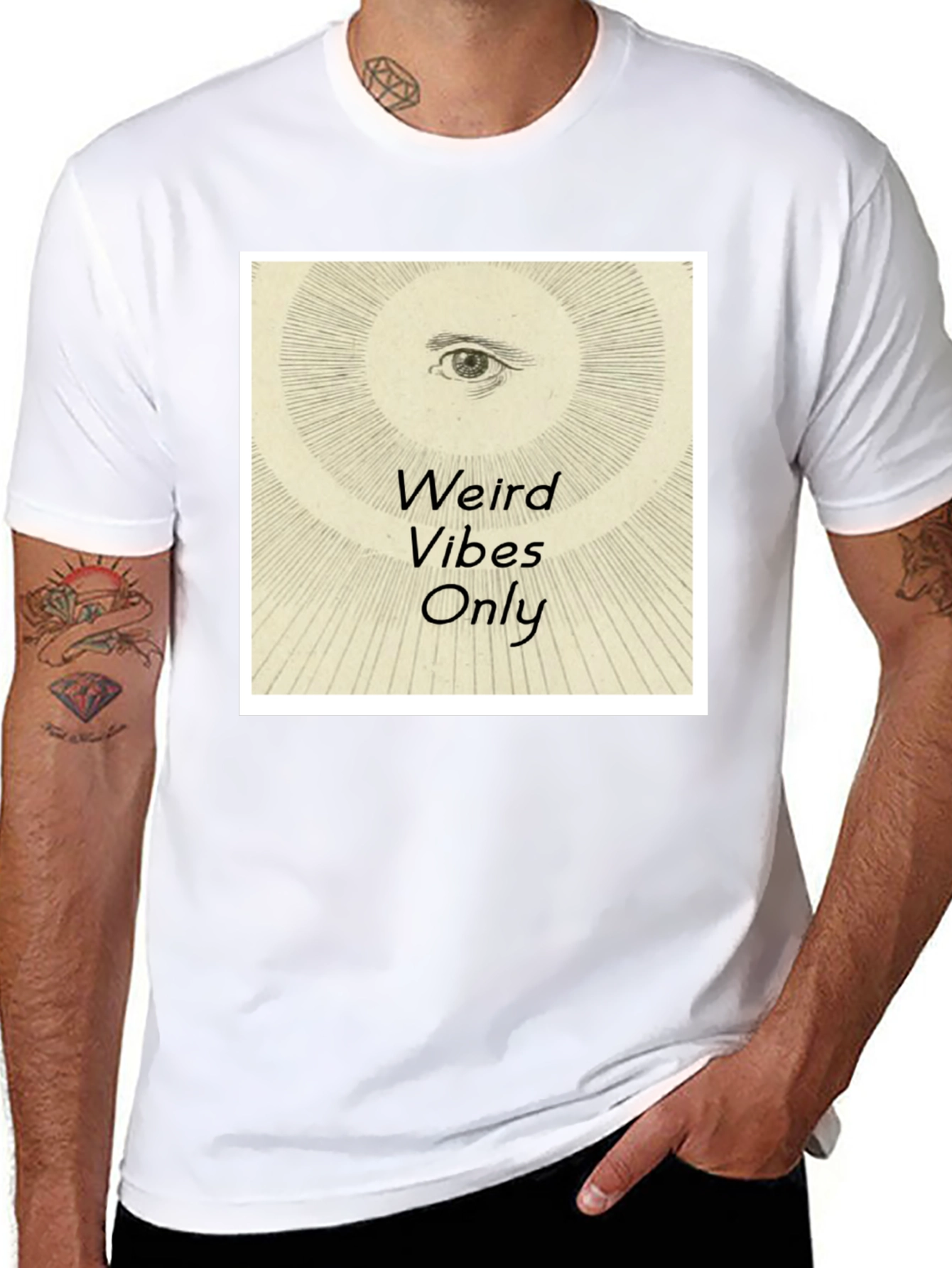 Weird Vibes Only Graphic Tee - Black Cotton T-Shirt