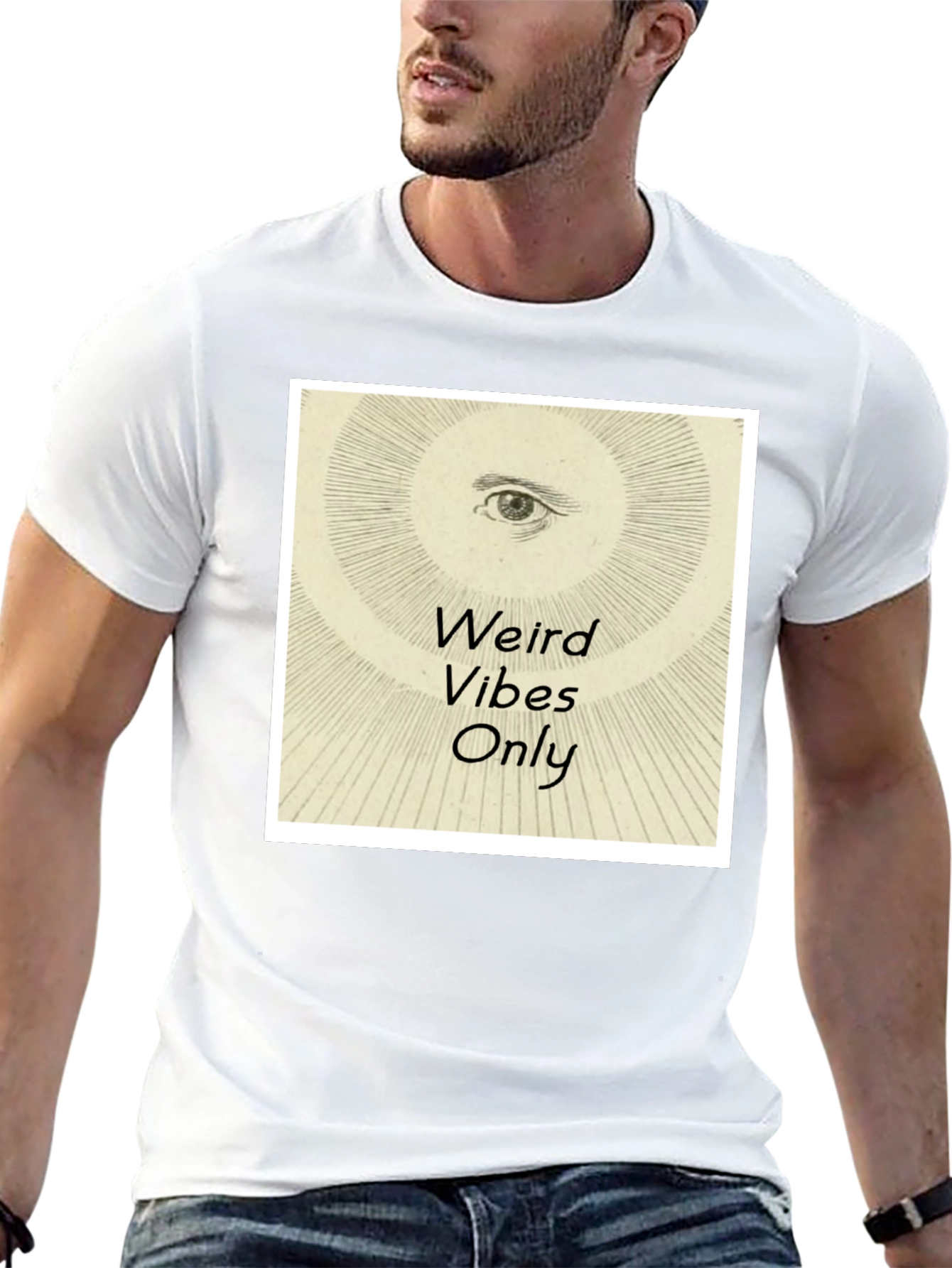 Weird Vibes Only Graphic Tee - Black Cotton T-Shirt