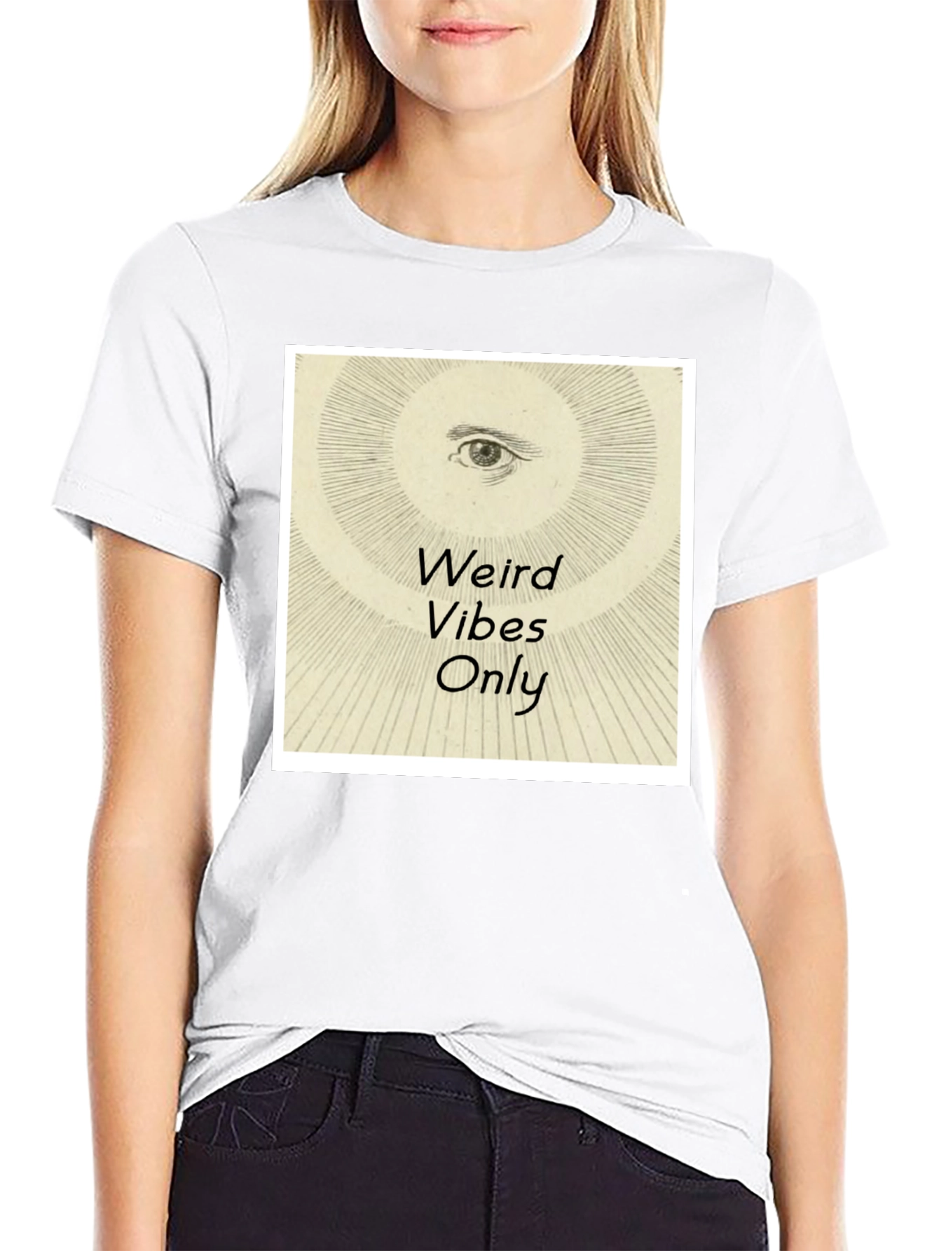 Weird Vibes Only Graphic Tee - Black Cotton T-Shirt