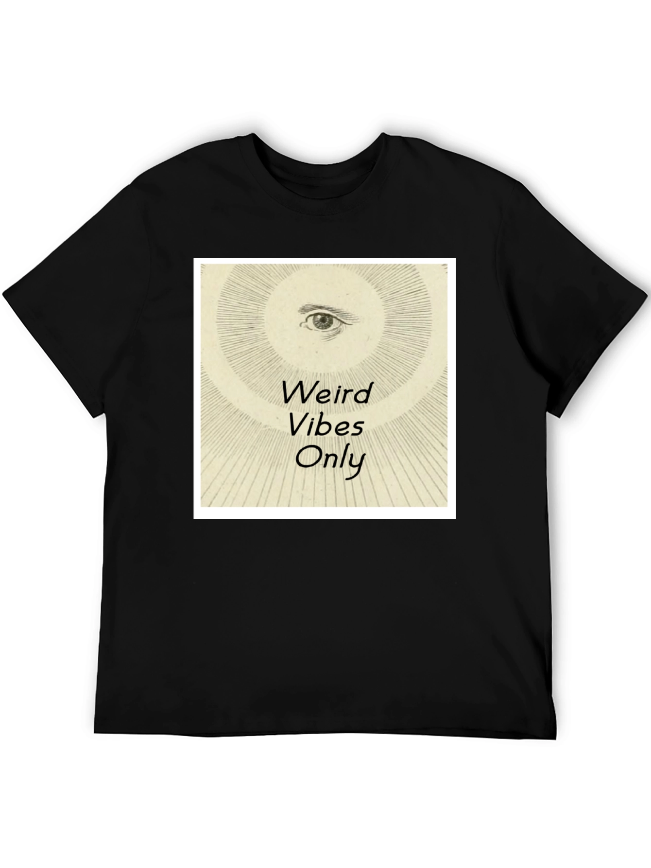 Weird Vibes Only Graphic Tee - Black Cotton T-Shirt
