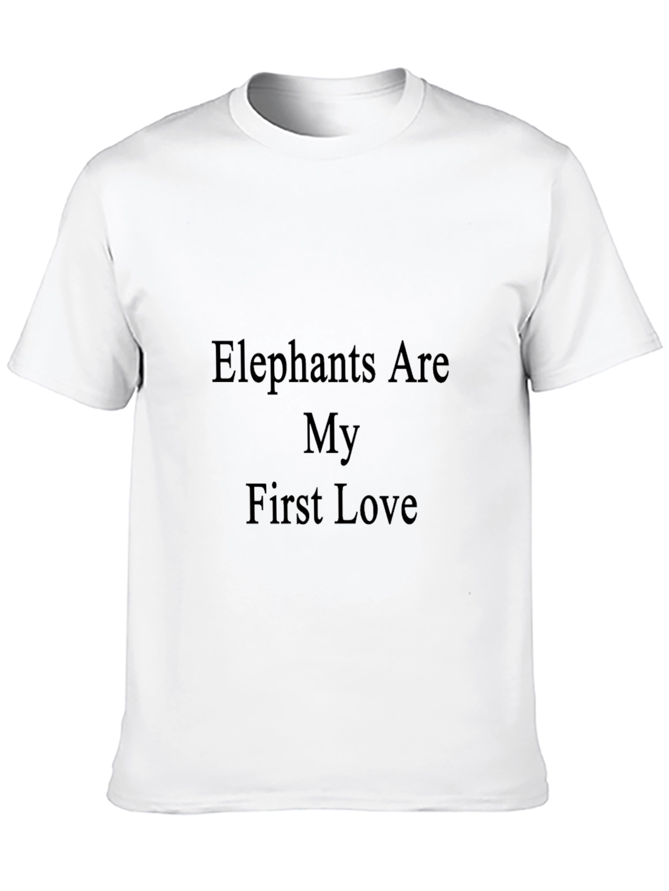 Elephants Are My First Love T-Shirt - Black