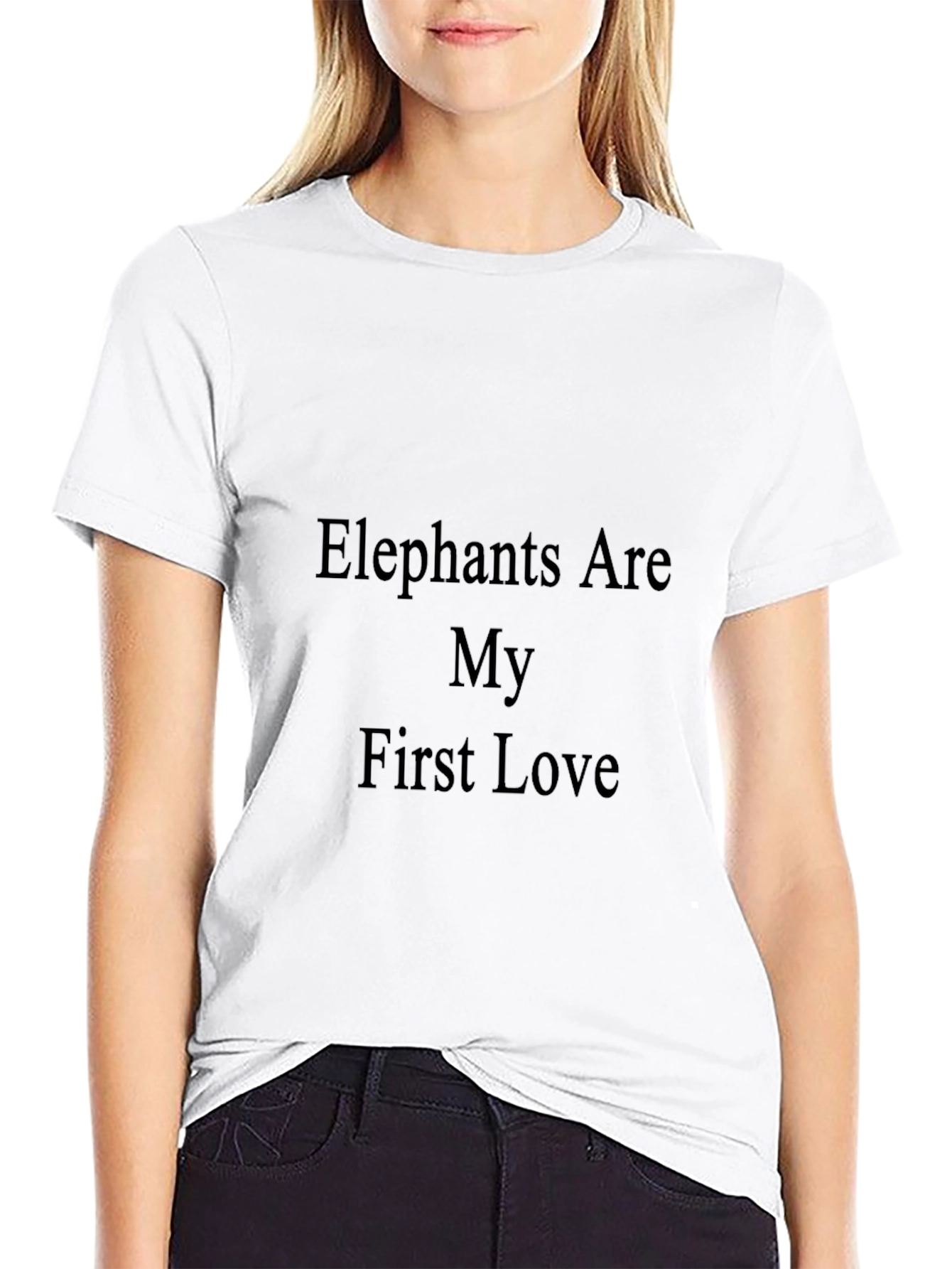 Elephants Are My First Love T-Shirt - Black