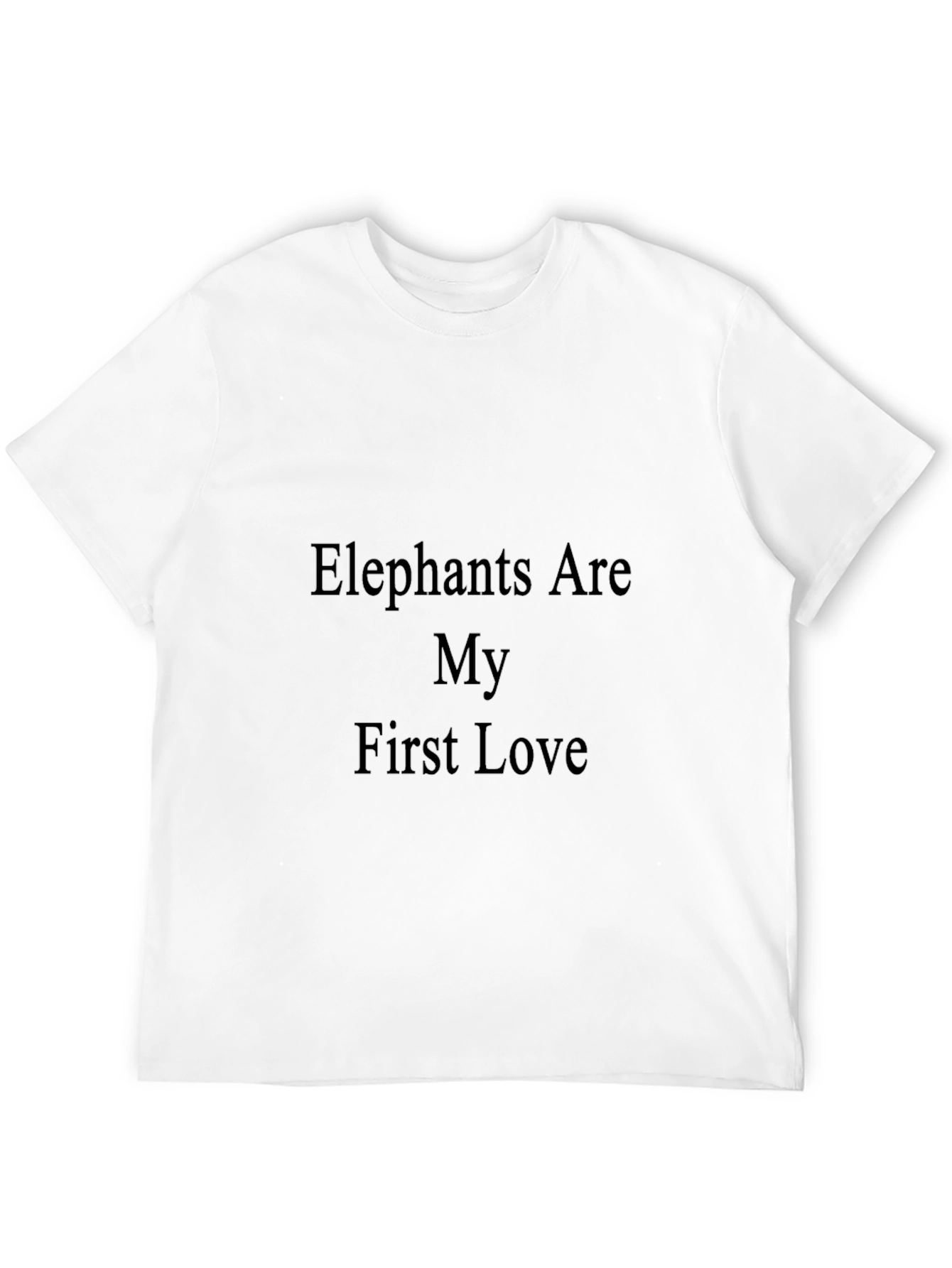 Elephants Are My First Love T-Shirt - Black