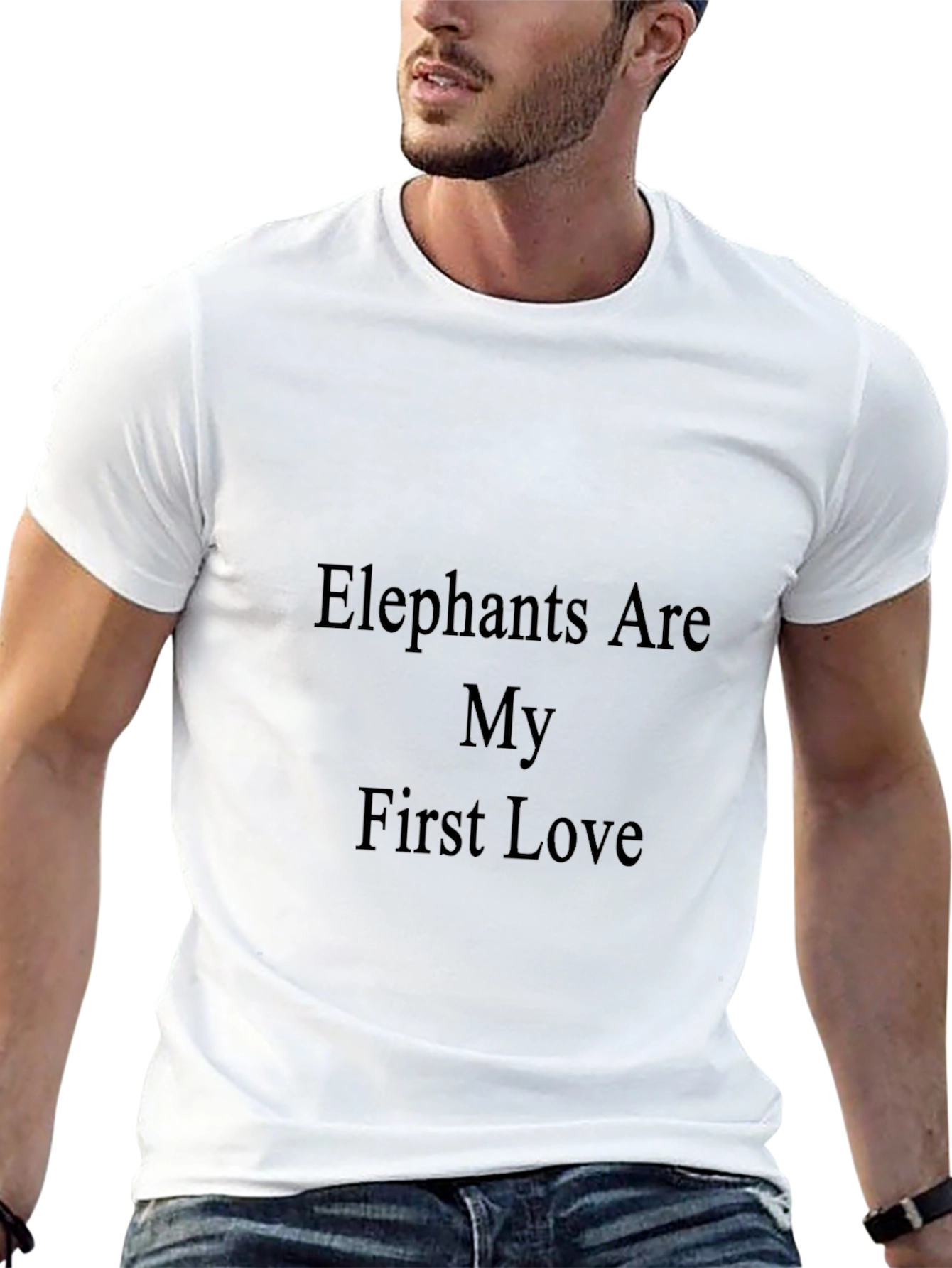 Elephants Are My First Love T-Shirt - Black