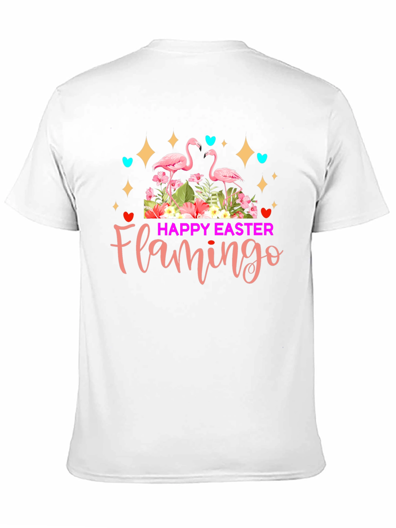 Happy Easter Flamingo Graphic T-Shirt