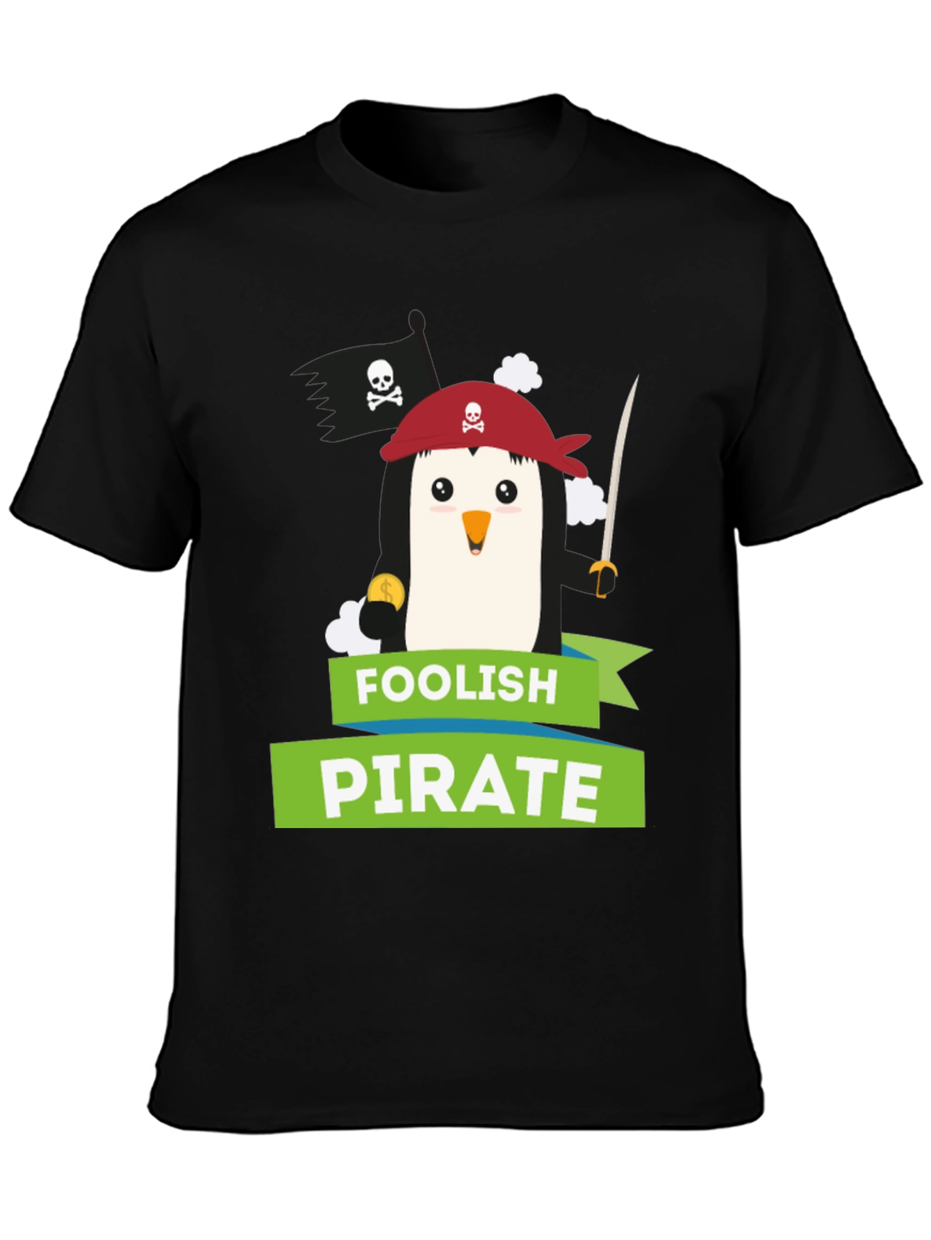 Foolish Pirate Penguin T-Shirt