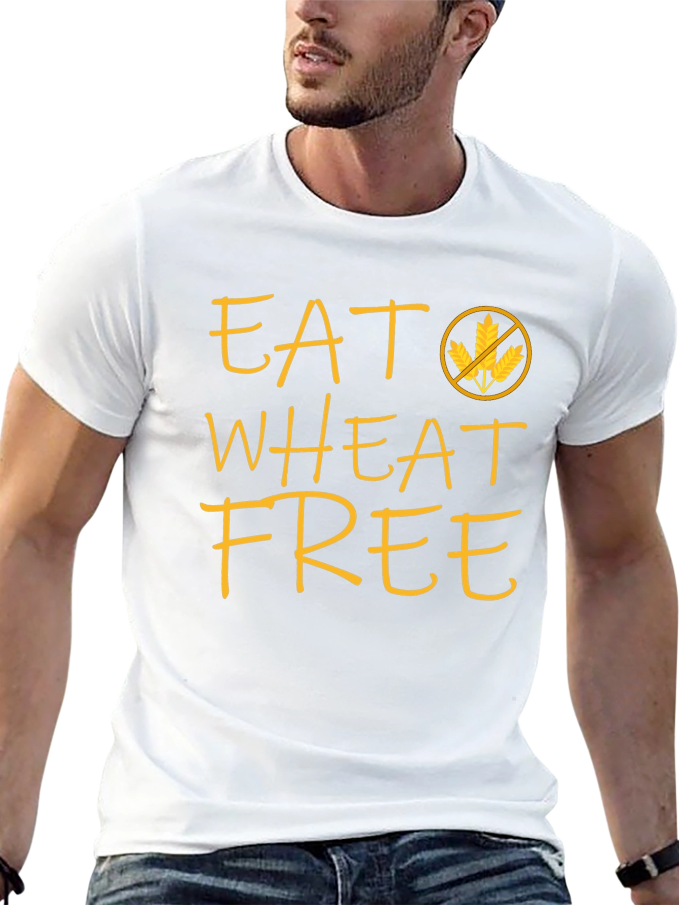 Eat Wheat Free Black T-Shirt - Gluten Sensitive Apparel