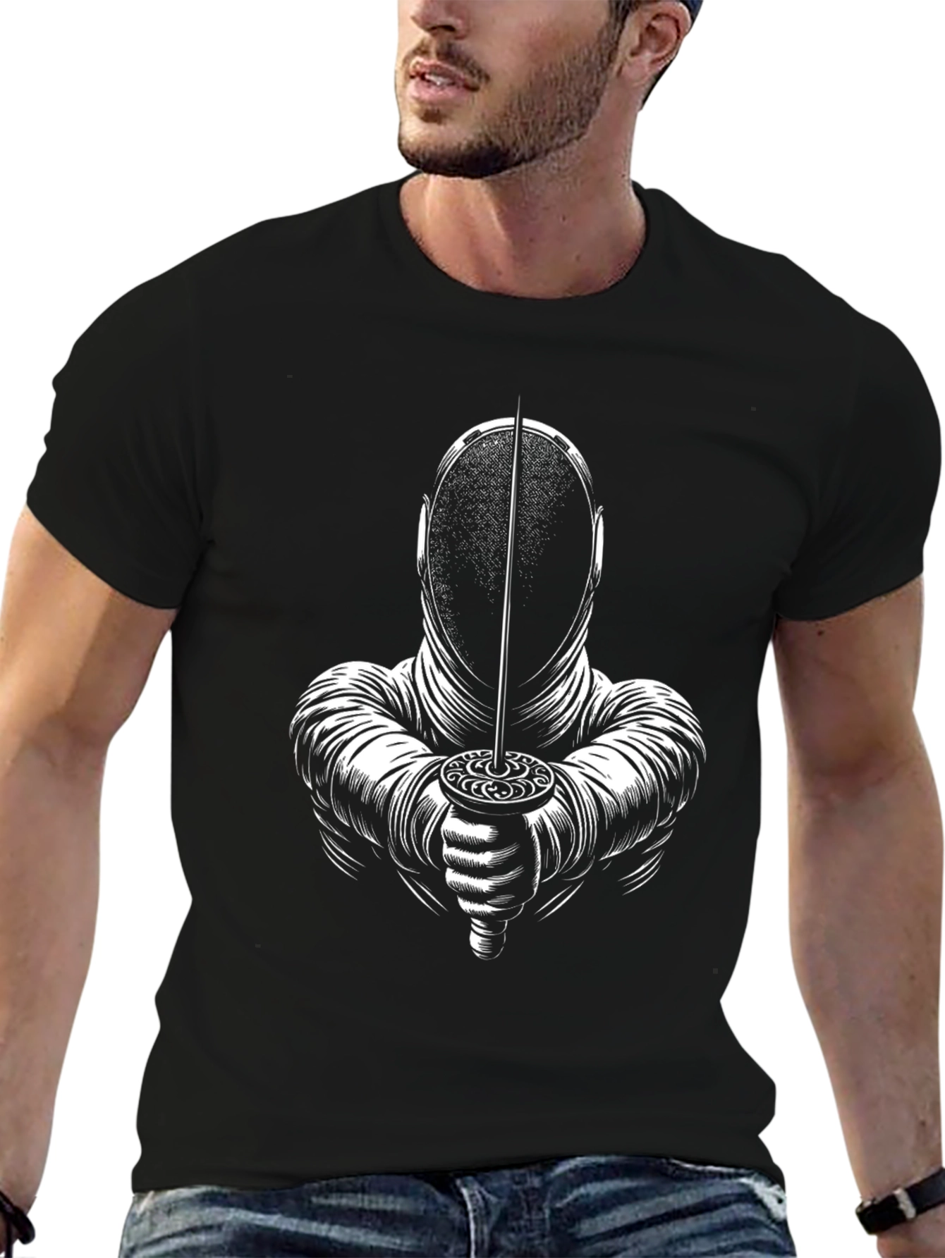 Fencer Graphic Tee - Swordplay Design