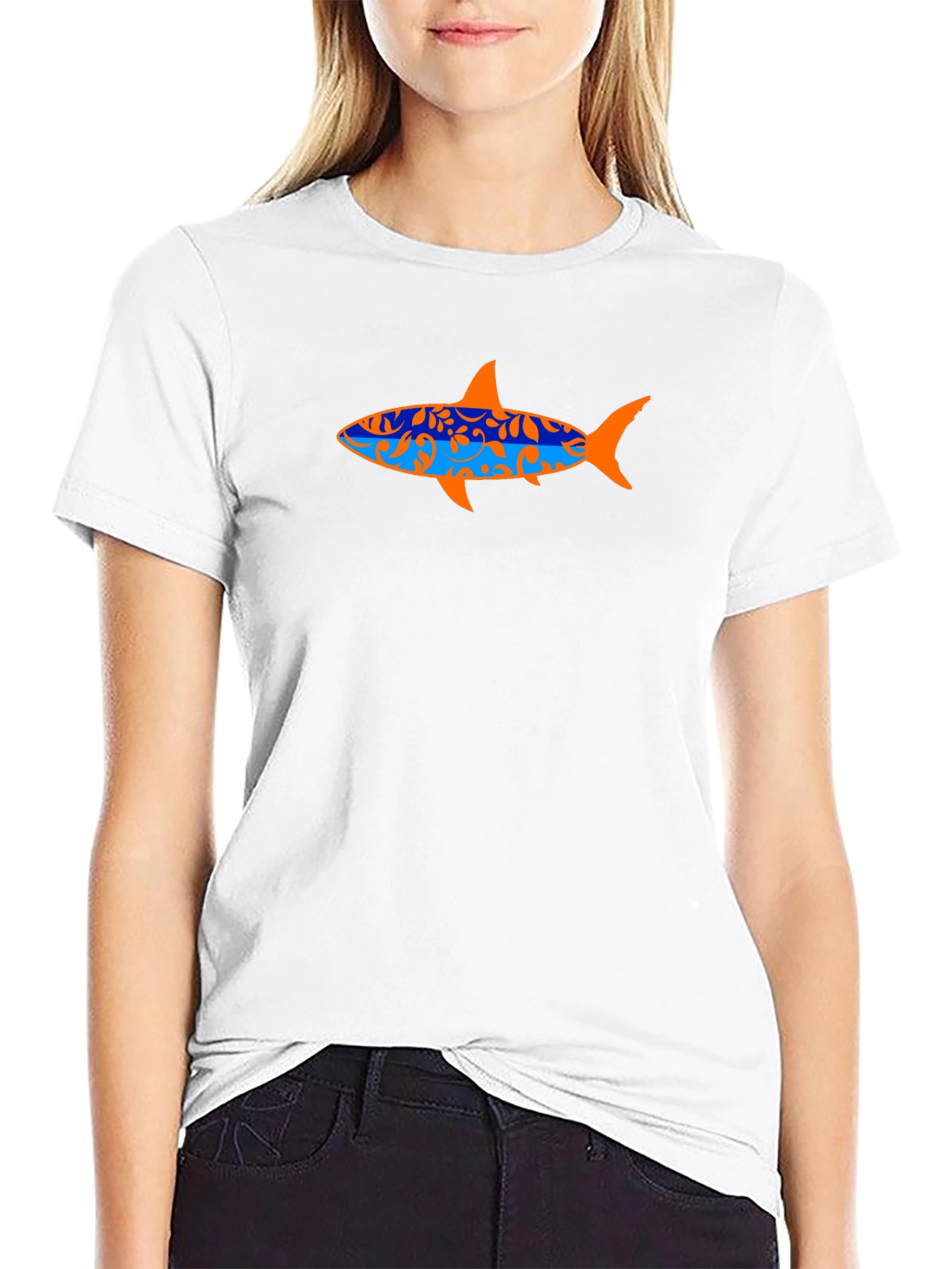 Shark Graphic Tee - Stylish Printed T-Shirt