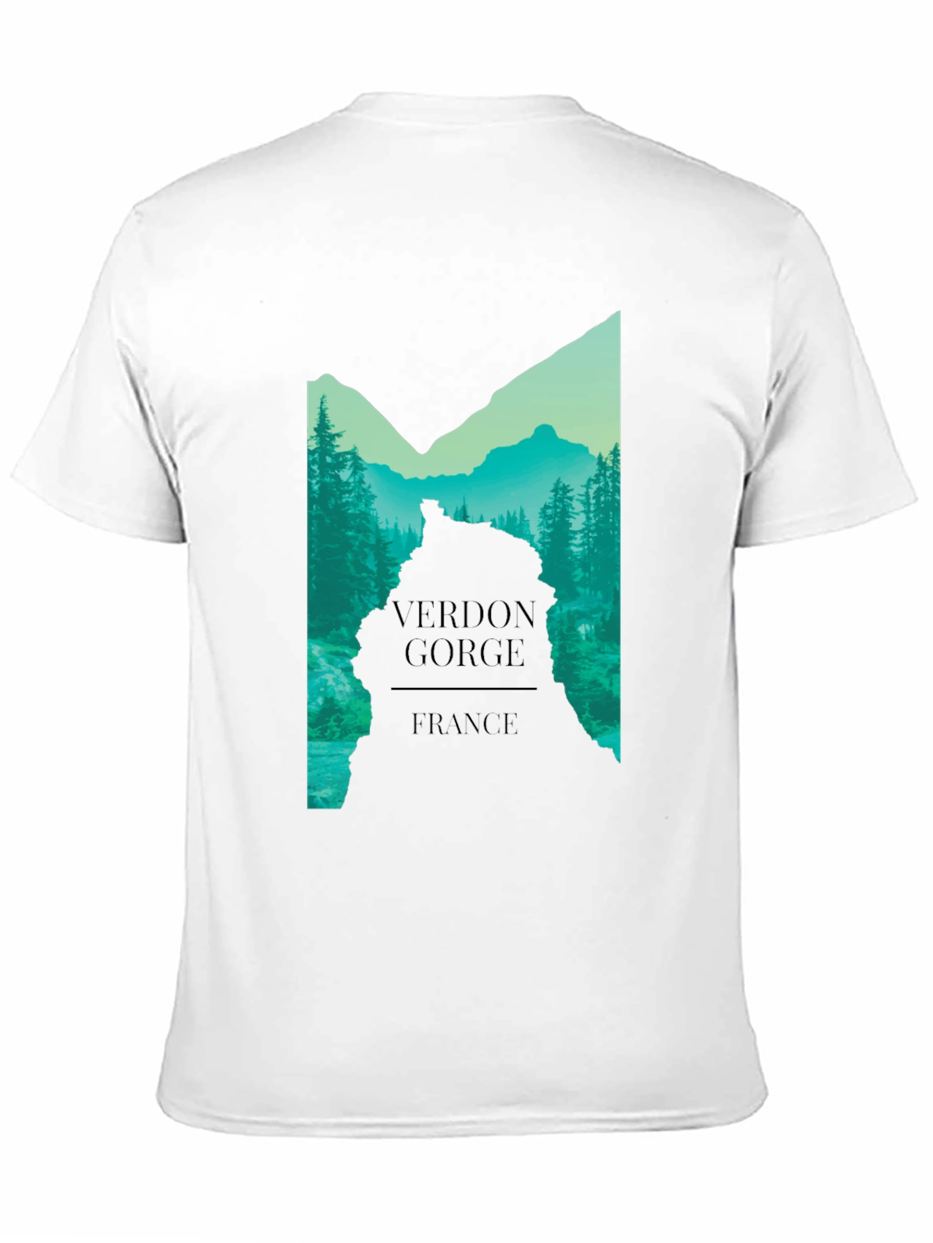 Verdon Gorge France Graphic Tee - Black