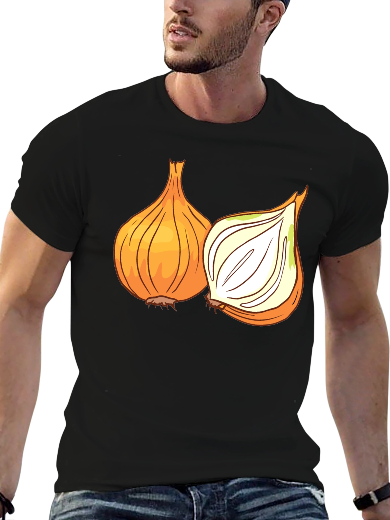 Onion Graphic Tee - Fresh Vegetable Humor Shirt