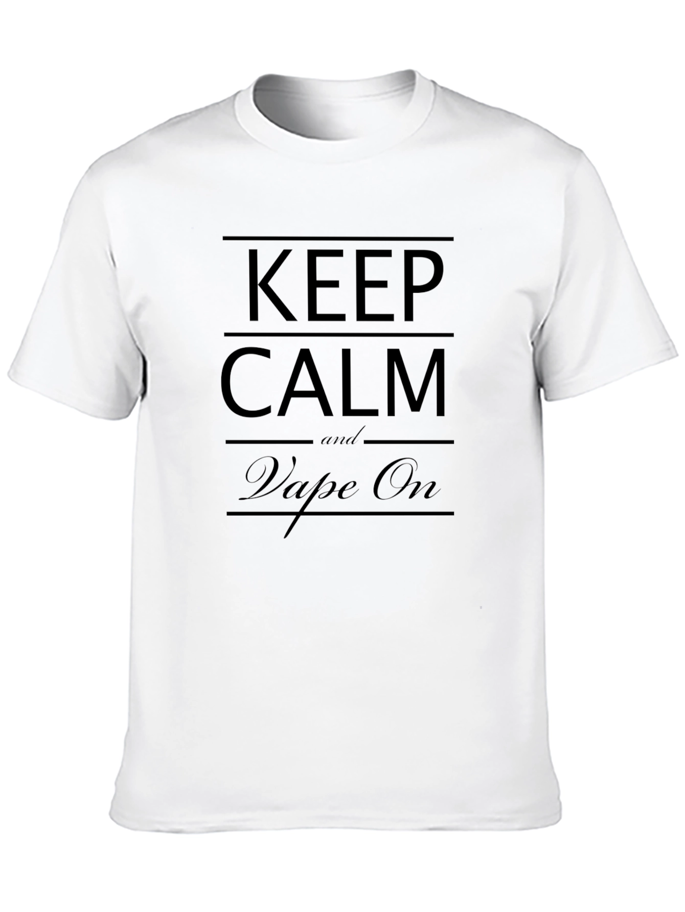 Keep Calm and Vape On Black T-Shirt