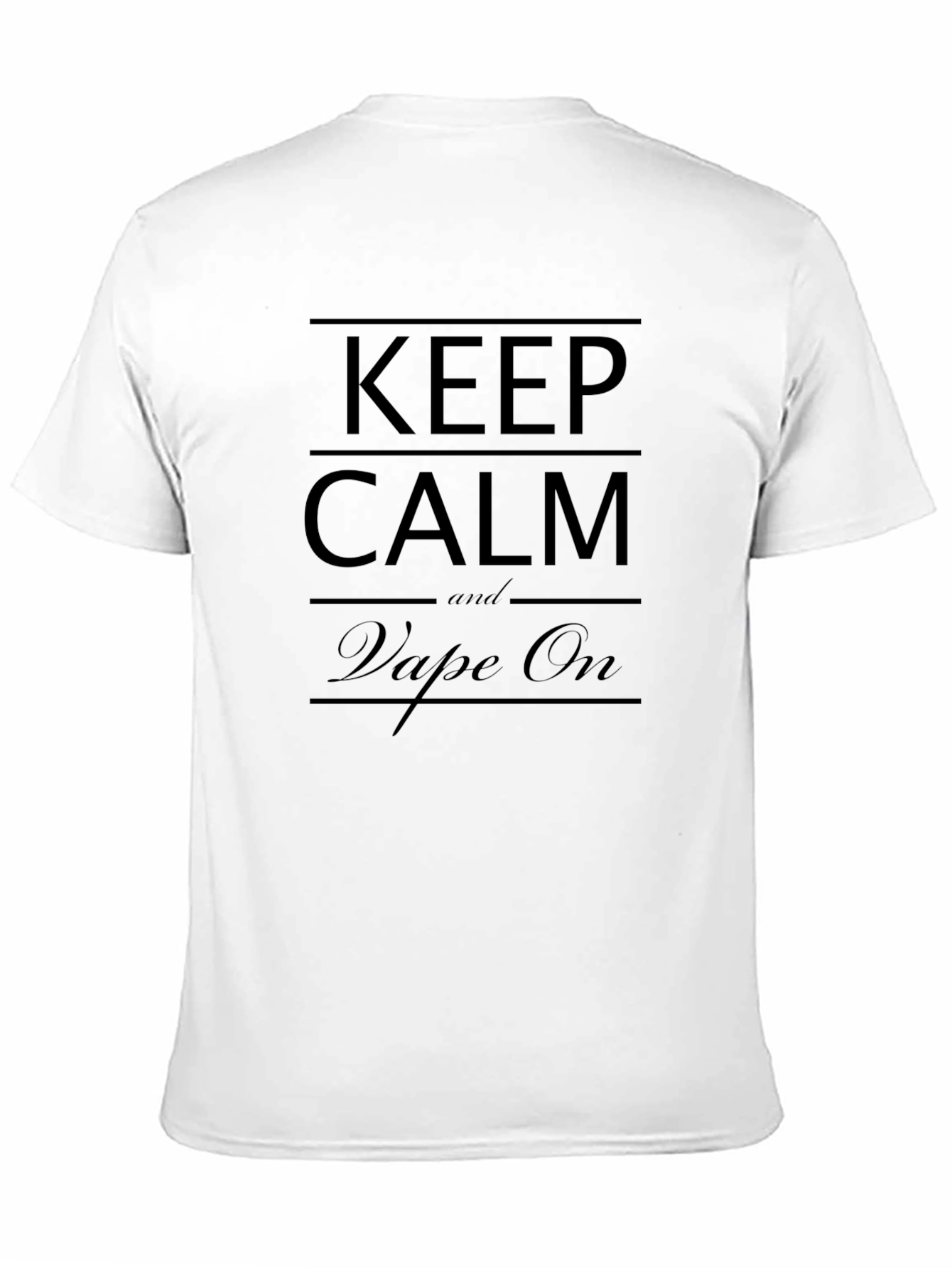 Keep Calm and Vape On Black T-Shirt