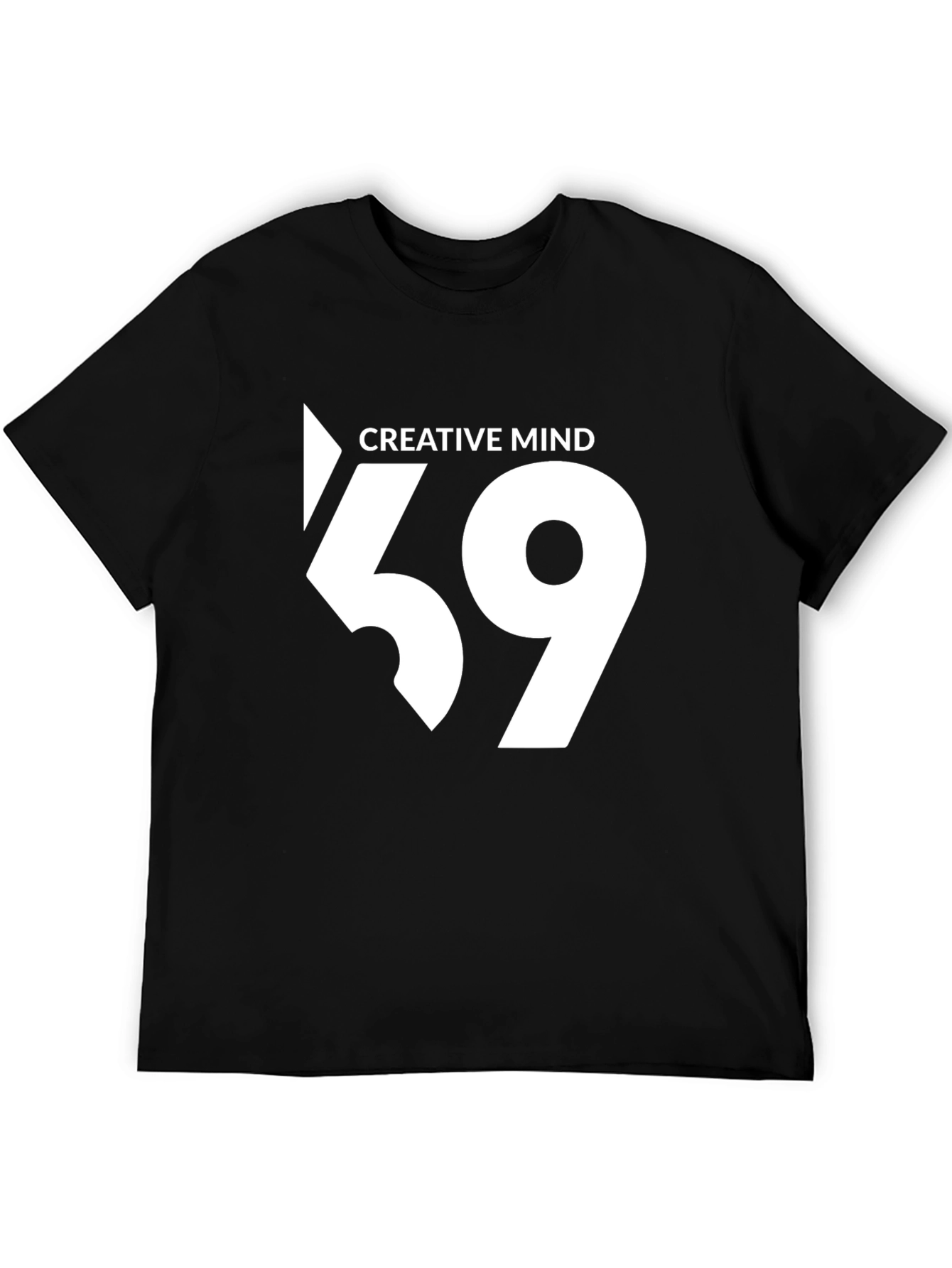 Creative Mind 59 Black Tee - Modern Graphic Print