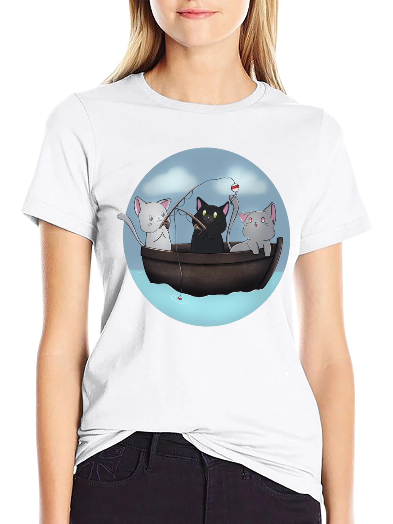 Cats Fishing T-Shirt | Unique Graphic Tee