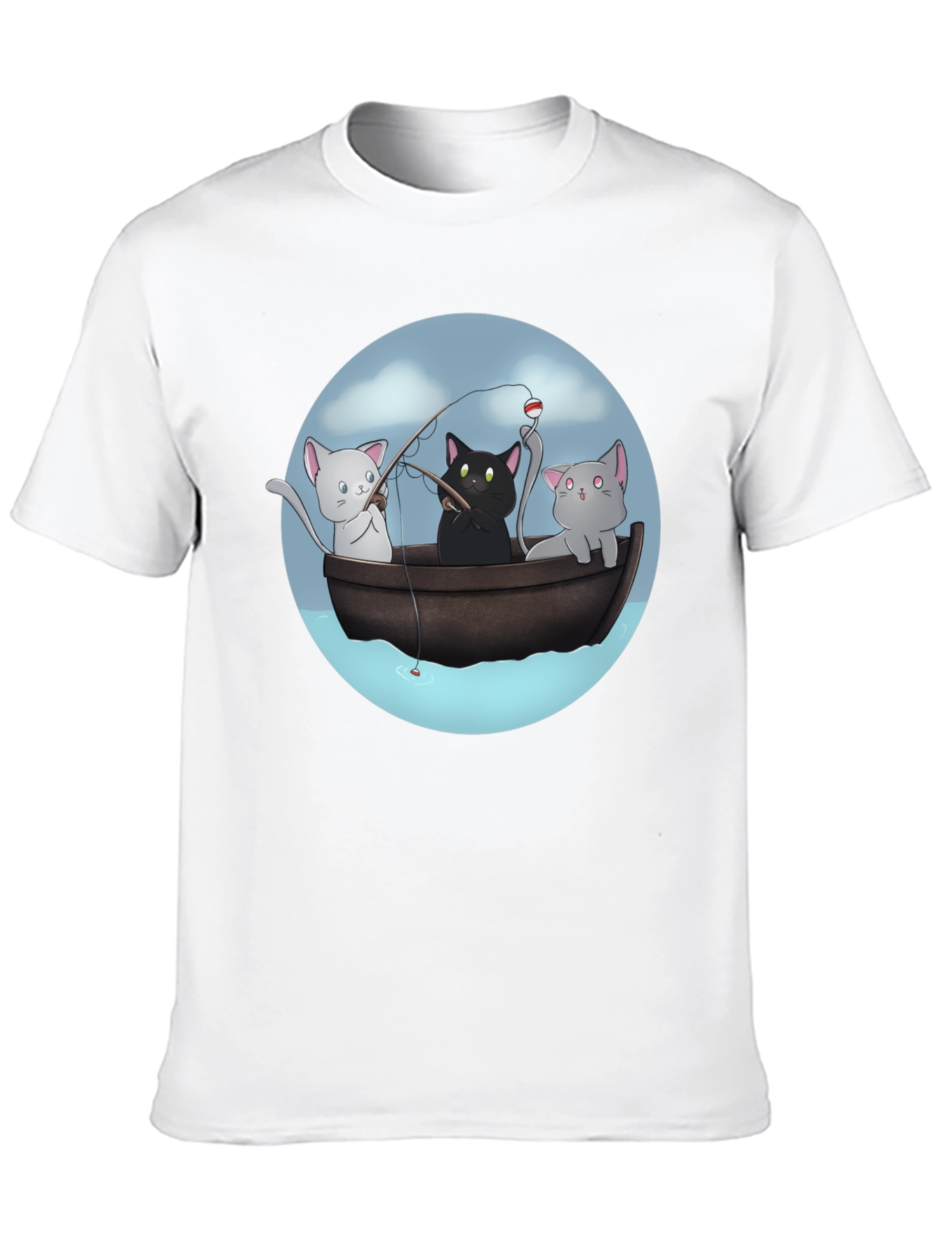 Cats Fishing T-Shirt | Unique Graphic Tee