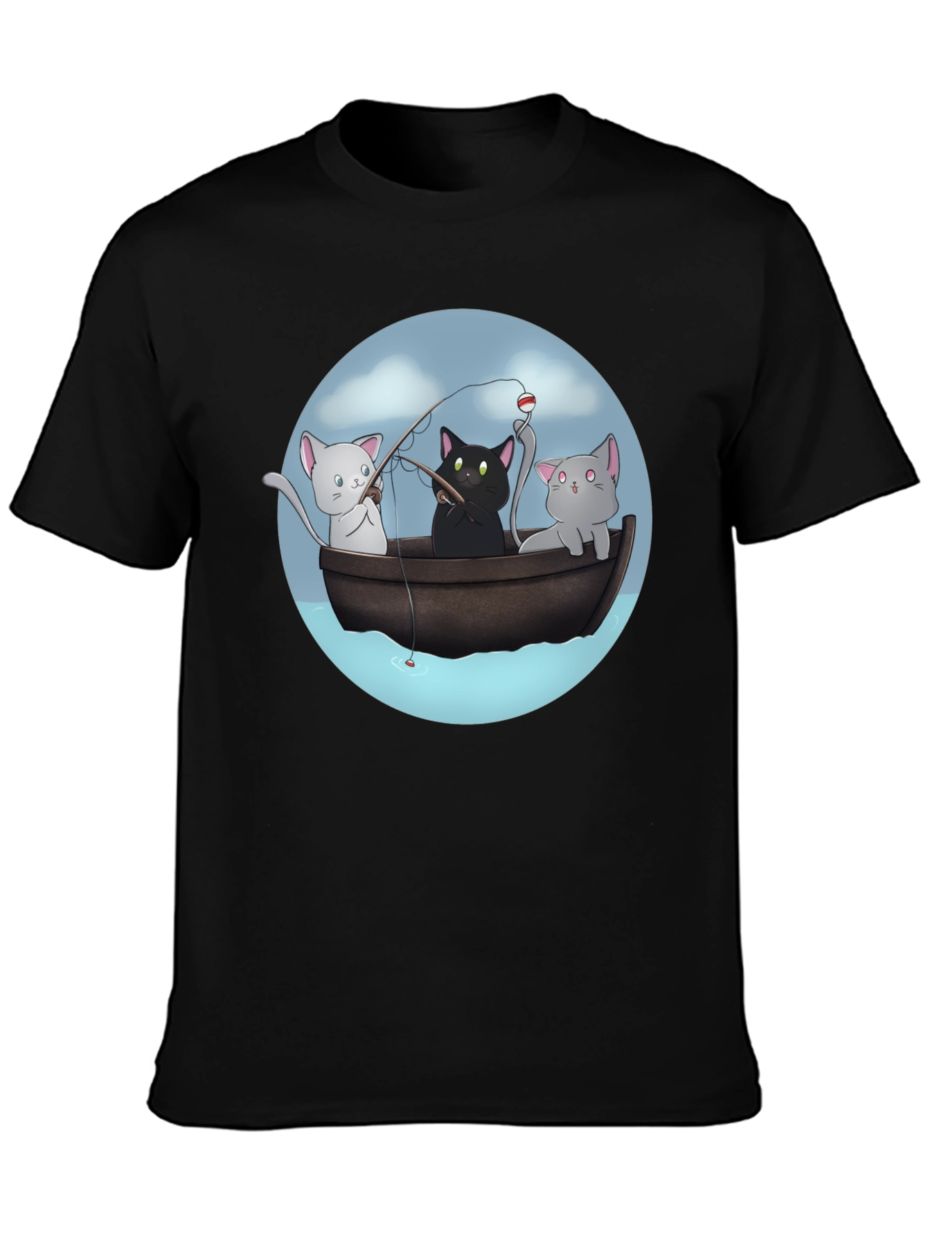 Cats Fishing T-Shirt | Unique Graphic Tee