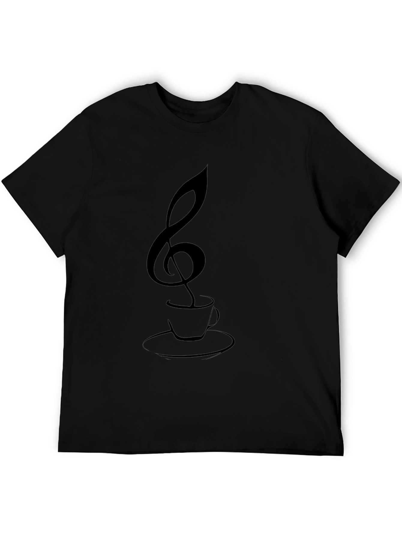 Musical Coffee T-Shirt - Treble Clef Cup Graphic Tee