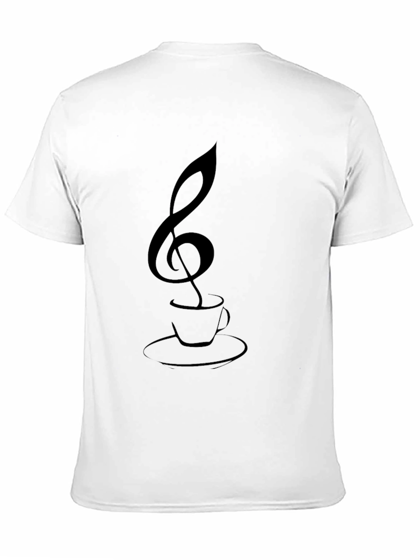 Musical Coffee T-Shirt - Treble Clef Cup Graphic Tee