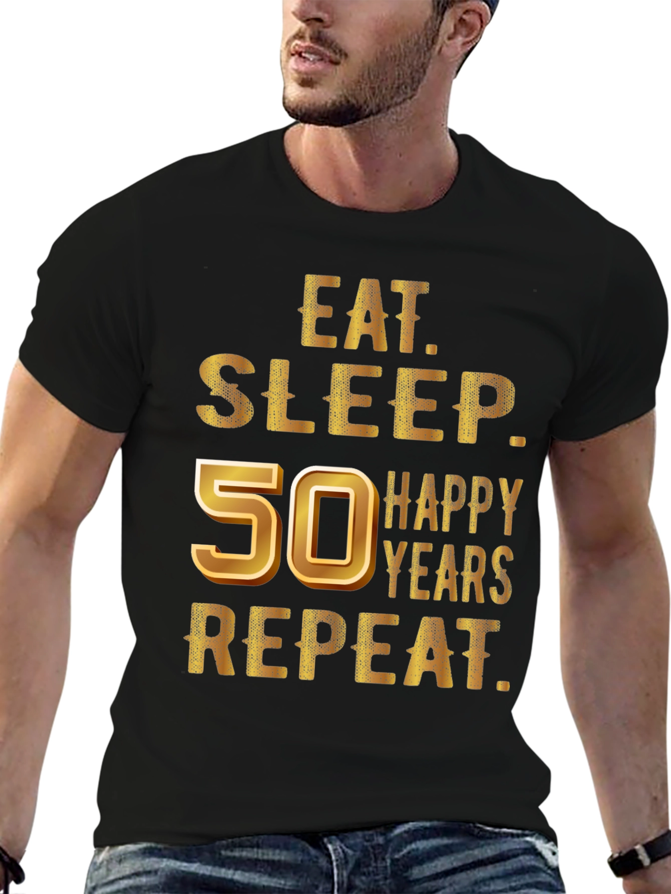 Eat Sleep 50 Happy Years Repeat T-Shirt