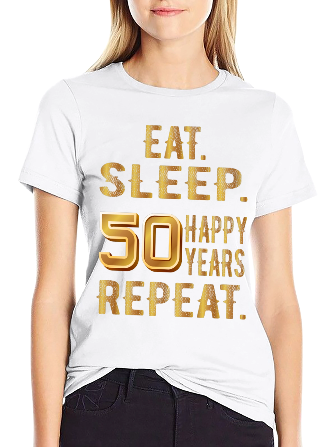 Eat Sleep 50 Happy Years Repeat T-Shirt