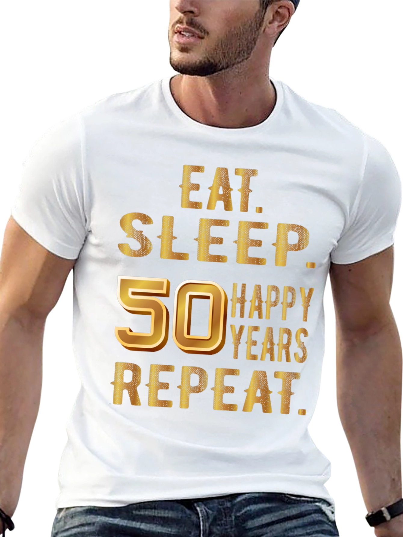 Eat Sleep 50 Happy Years Repeat T-Shirt