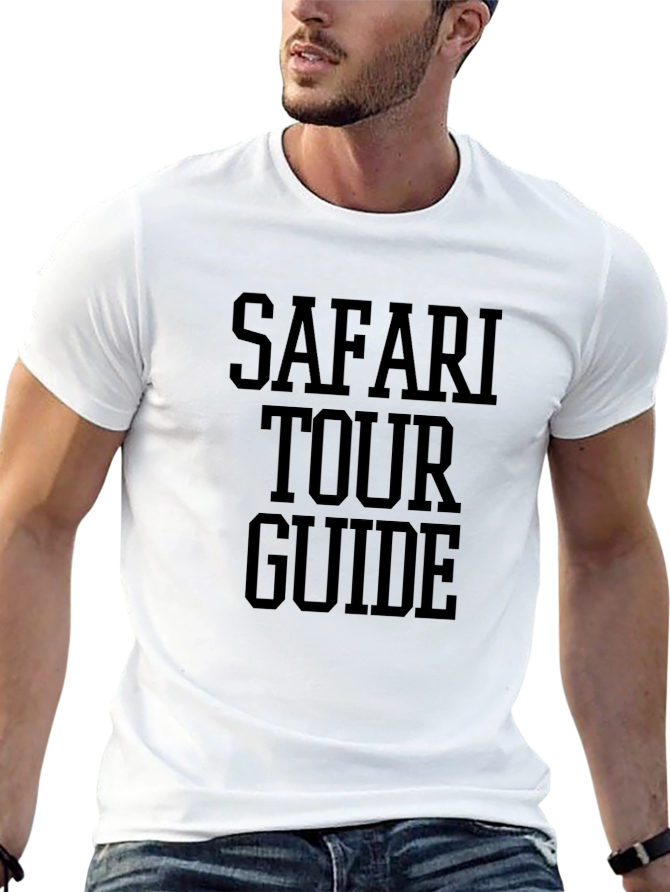 Safari Tour Guide T-Shirt - Black Graphic Tee