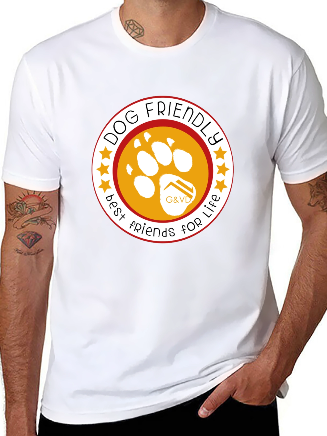 Dog Friendly Best Friends For Life Black T-Shirt