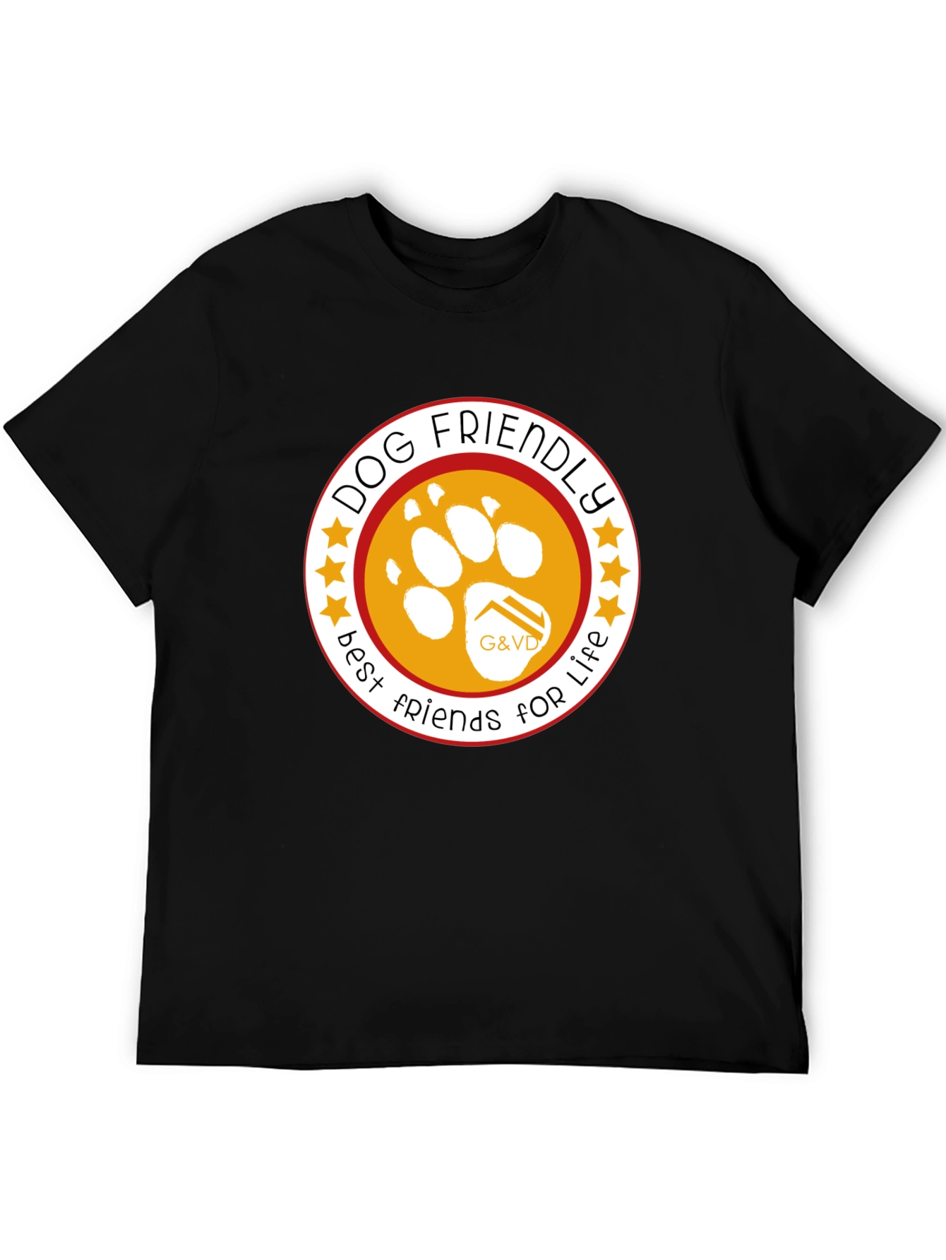 Dog Friendly Best Friends For Life Black T-Shirt