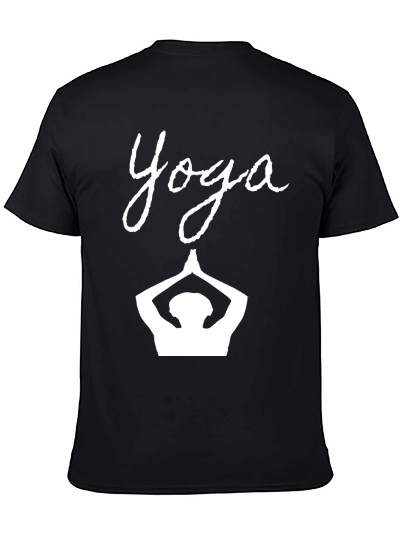 Yoga Graphic Tee - Black Cotton T-Shirt