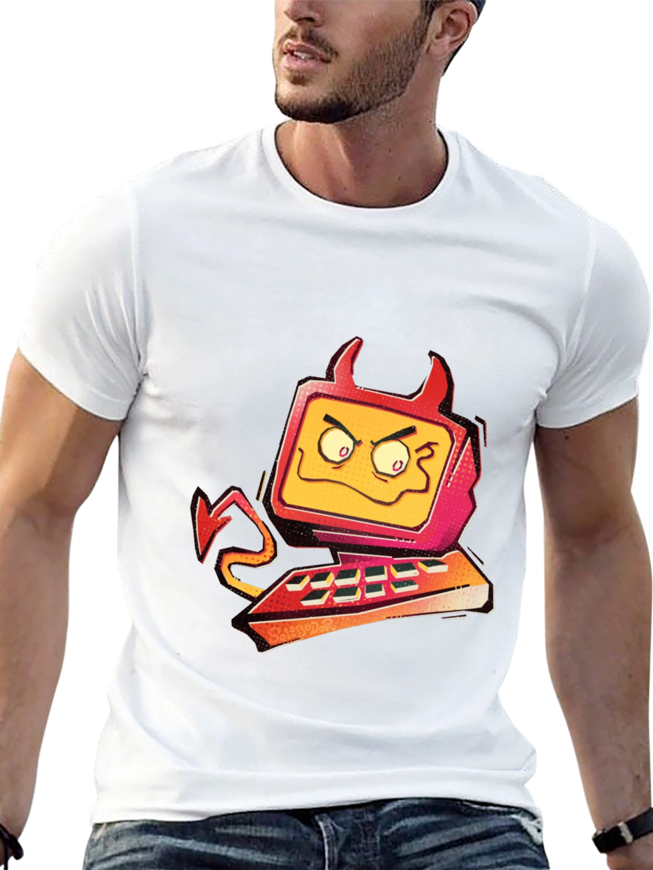 Devil Computer Graphic T-Shirt