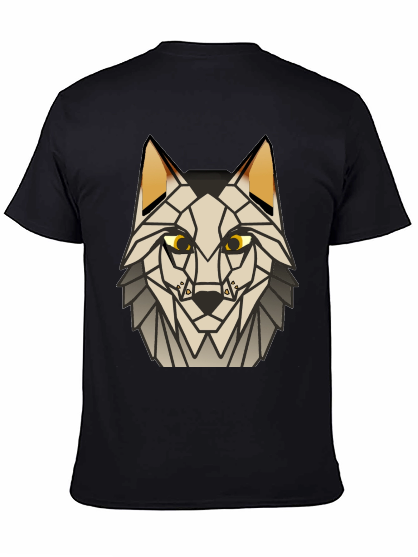 Geometric Wolf Graphic Tee - Modern Animal Print