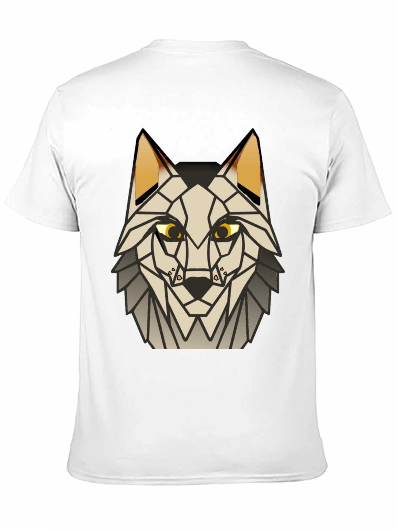 Geometric Wolf Graphic Tee - Modern Animal Print