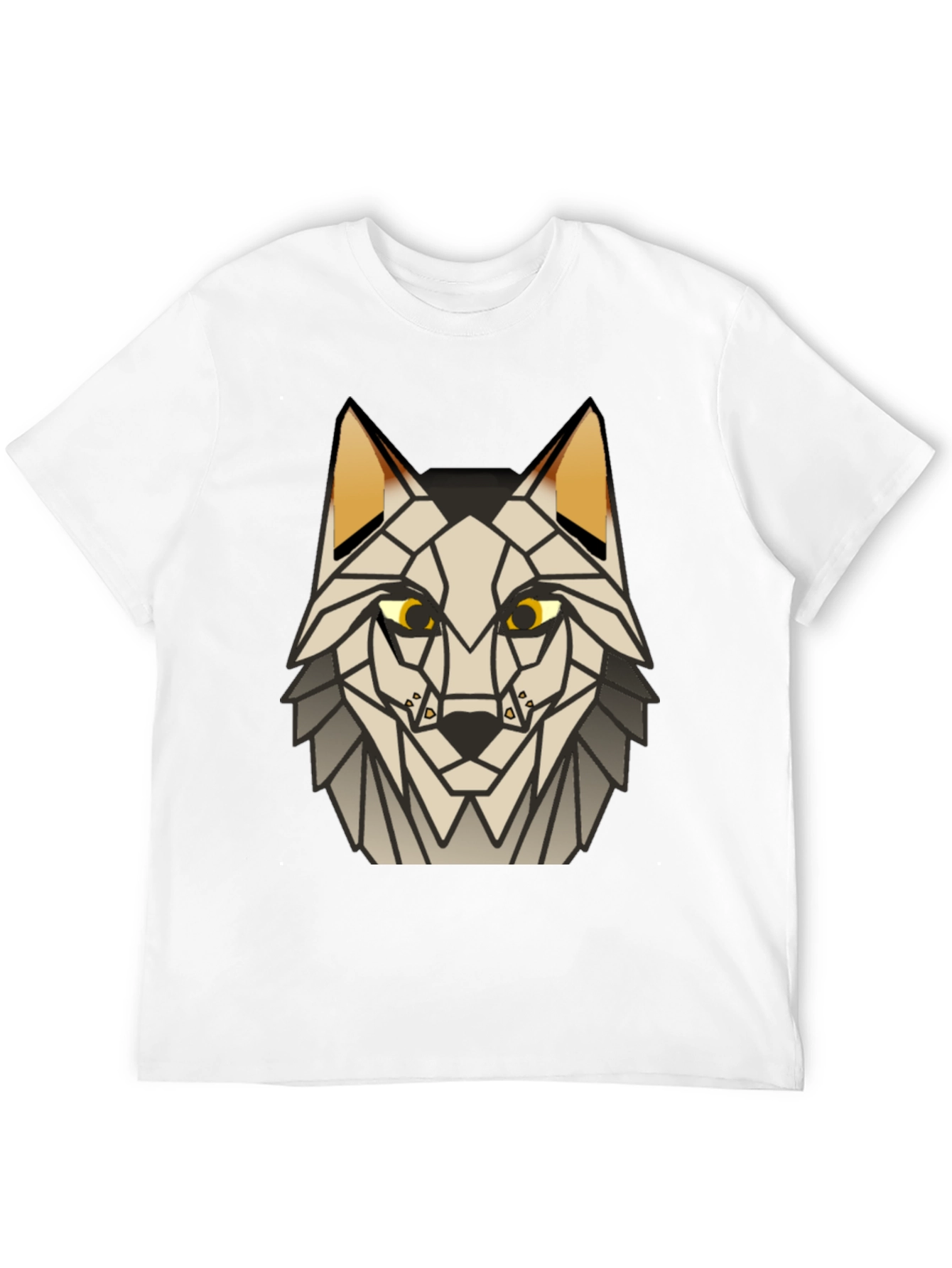 Geometric Wolf Graphic Tee - Modern Animal Print