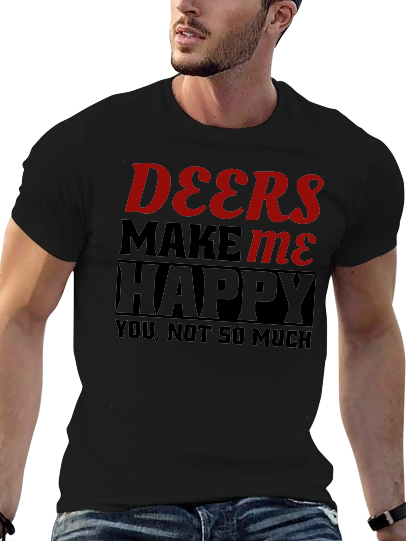 Deers Make Me Happy Graphic Tee