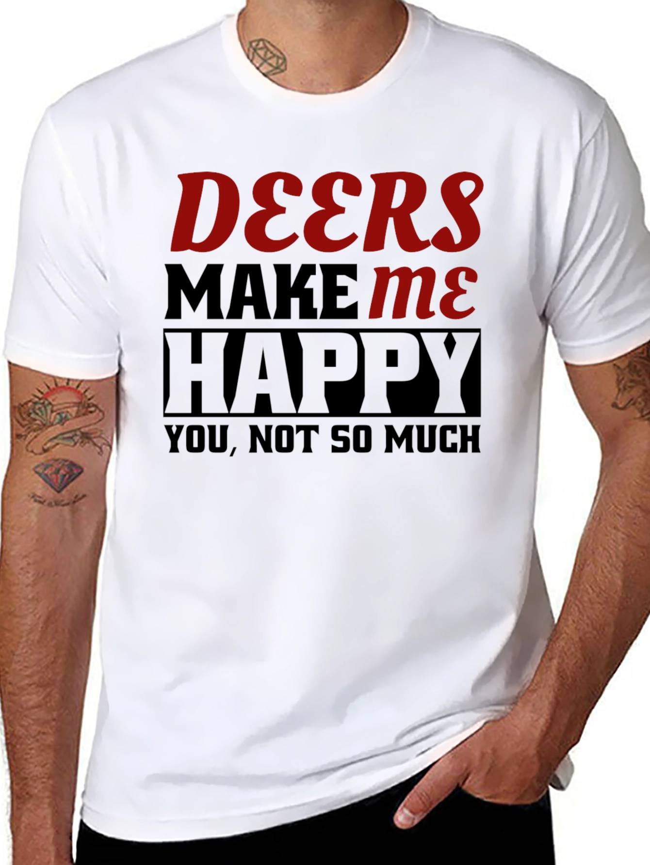 Deers Make Me Happy Graphic Tee