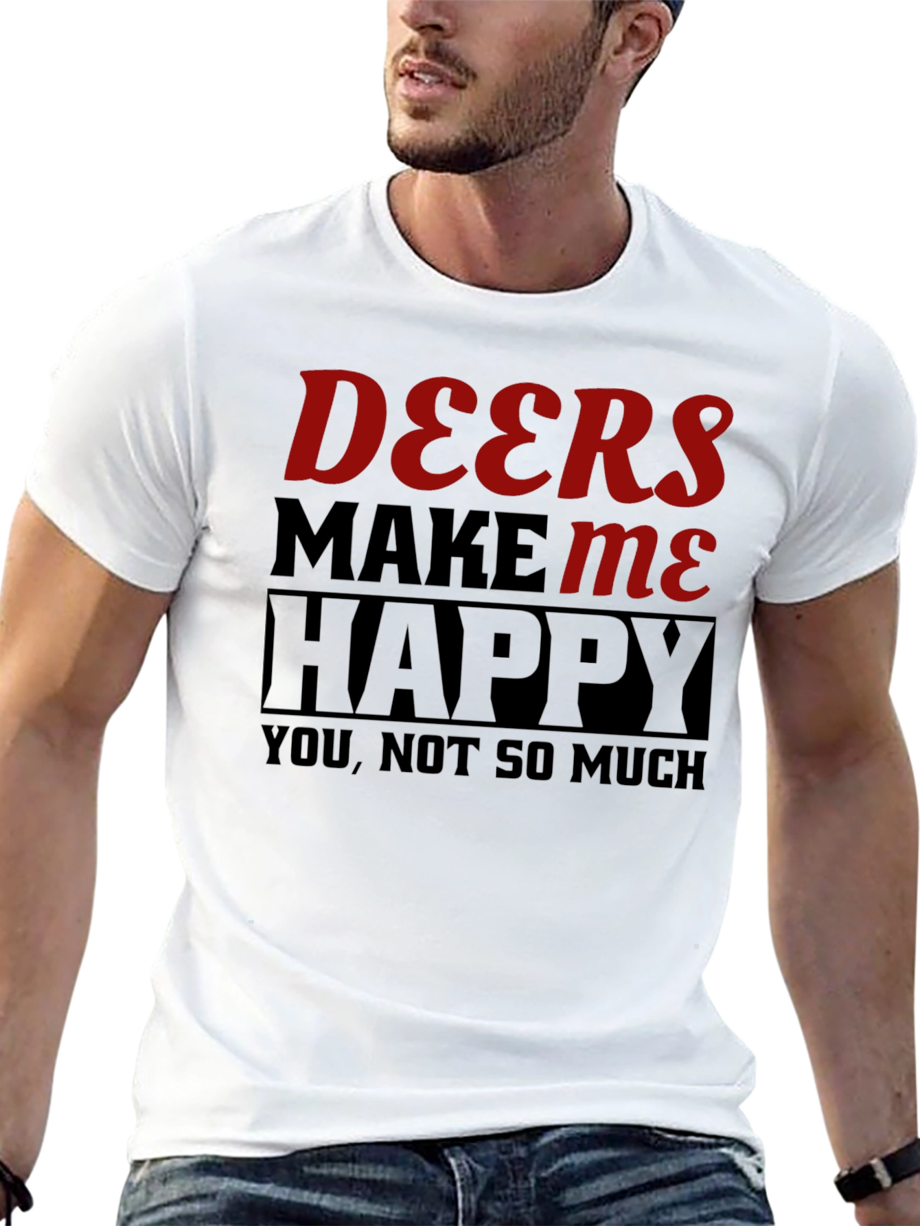 Deers Make Me Happy Graphic Tee