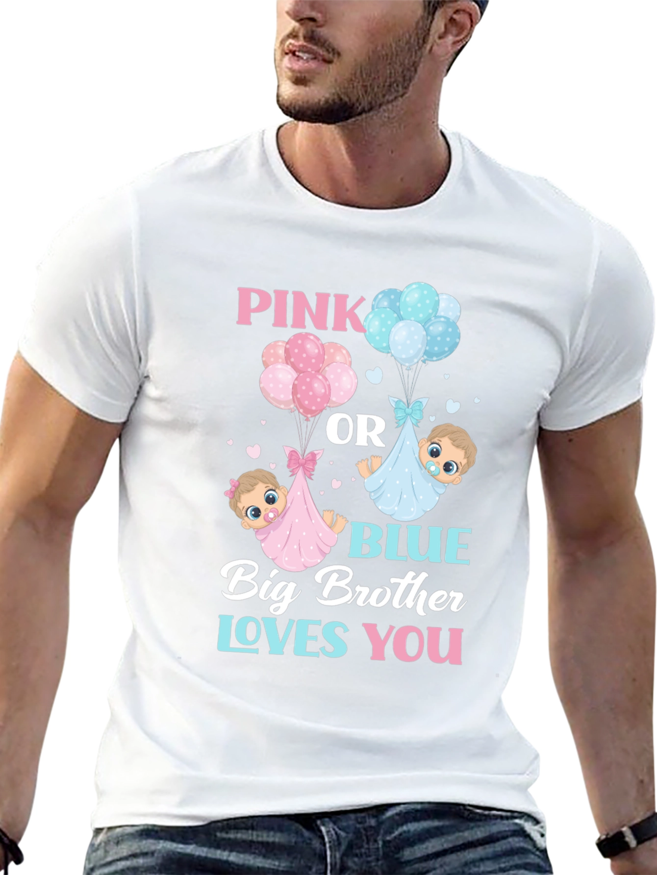 Pink or Blue Big Brother Loves You T-Shirt