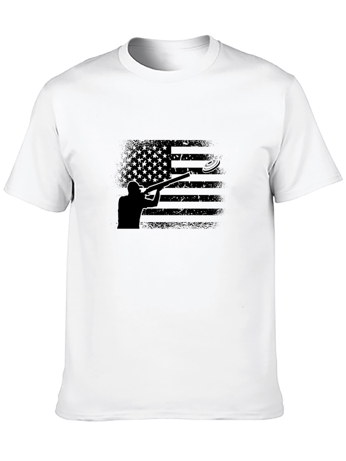 Skeet Shooting American Flag Graphic Tee