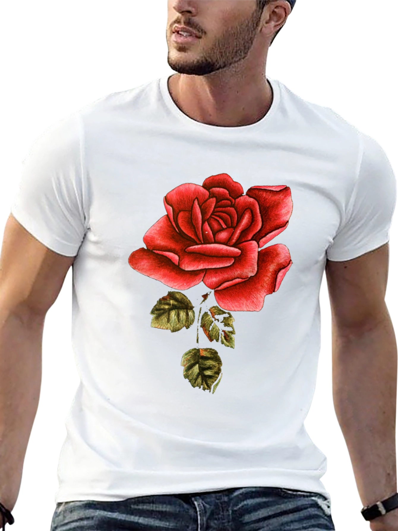 Rose Graphic Tee - Classic Black T-Shirt