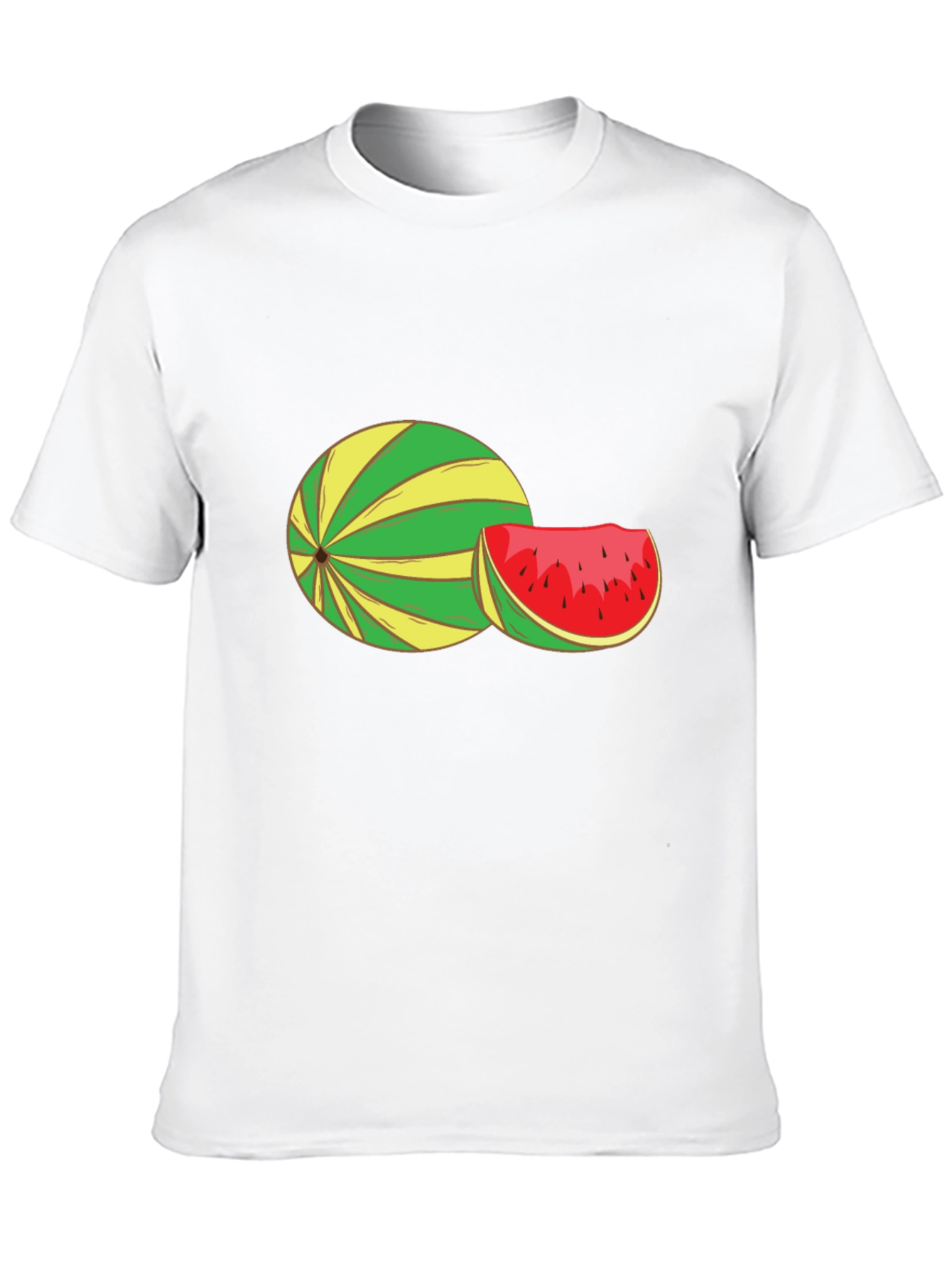 Watermelon Graphic Tee - Black Cotton T-Shirt