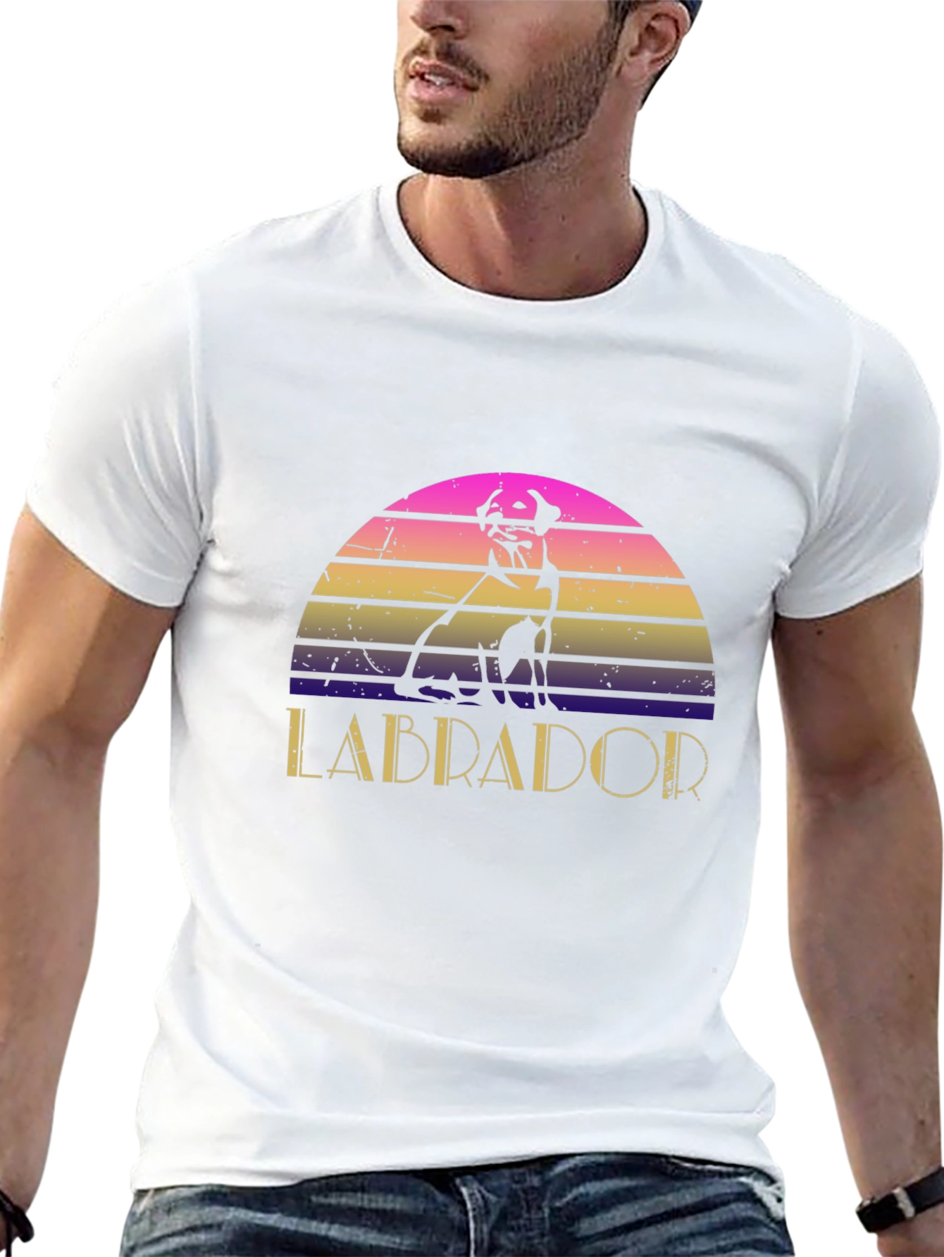 Retro Labrador Dog T-Shirt