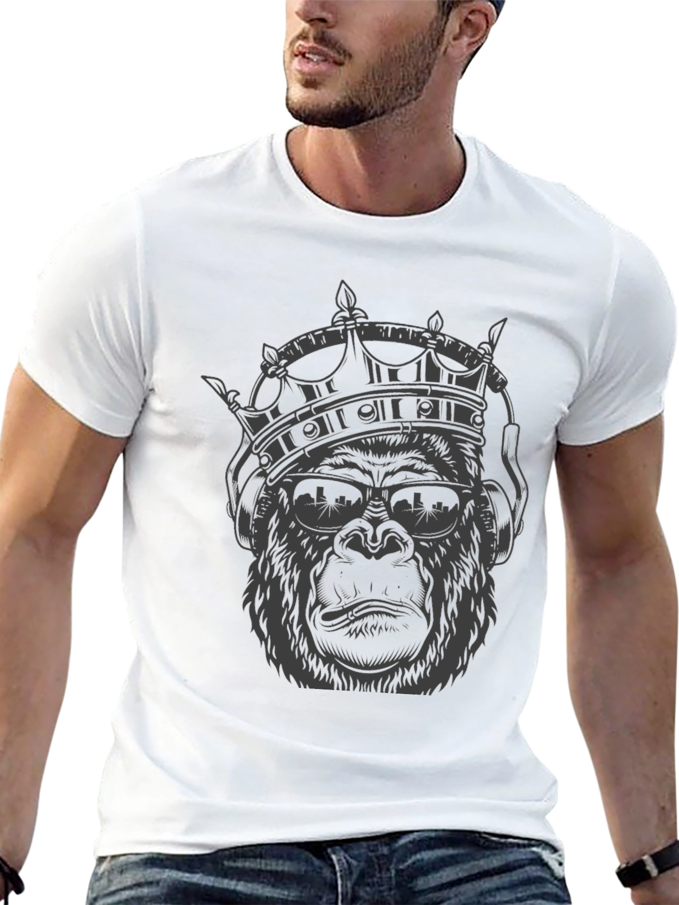 King Kong Tee - Crowned Gorilla Graphic T-Shirt