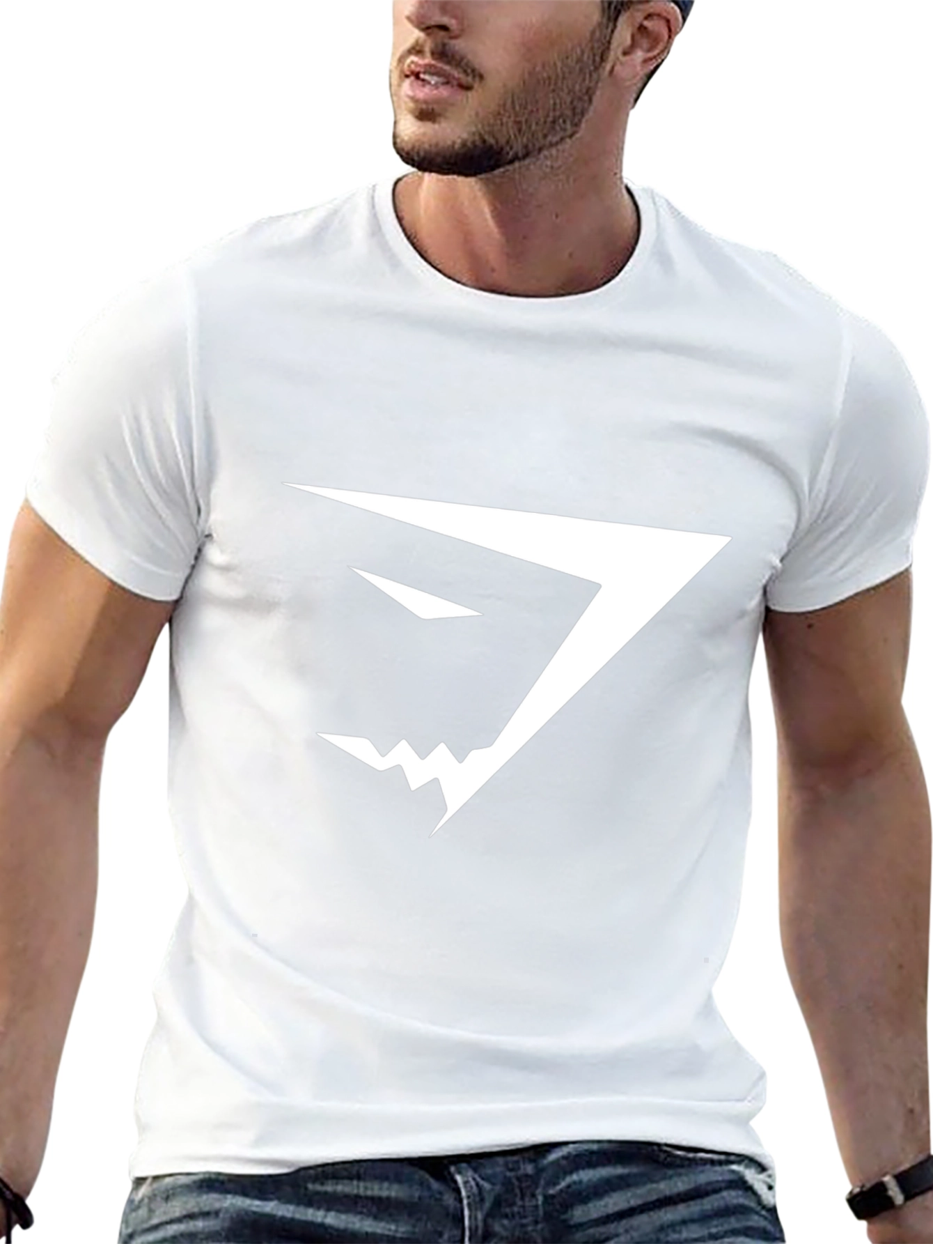 Mens Black T-Shirt with White Gym Logo