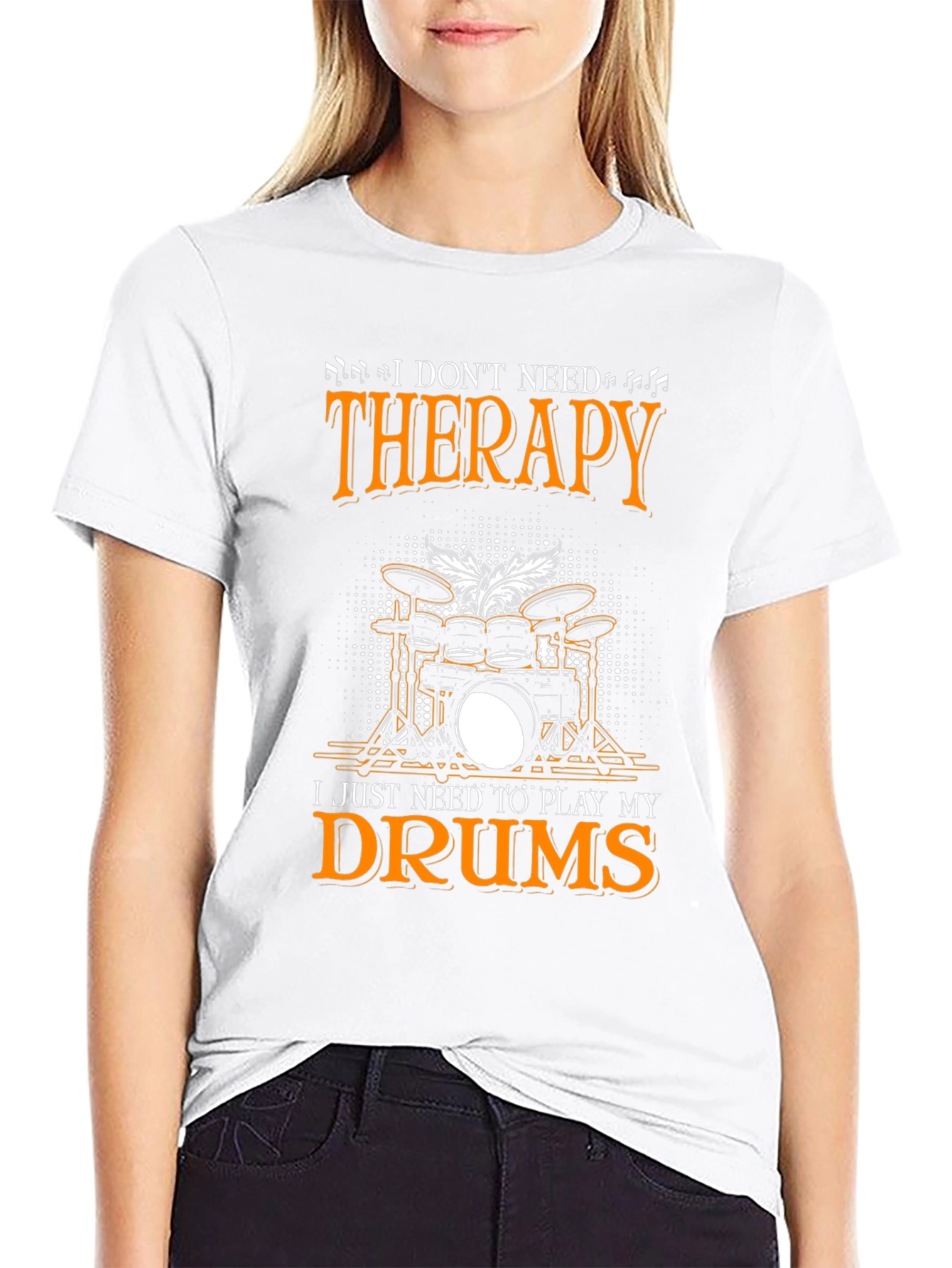 Drummer Therapy T-Shirt - Music Lover Tee