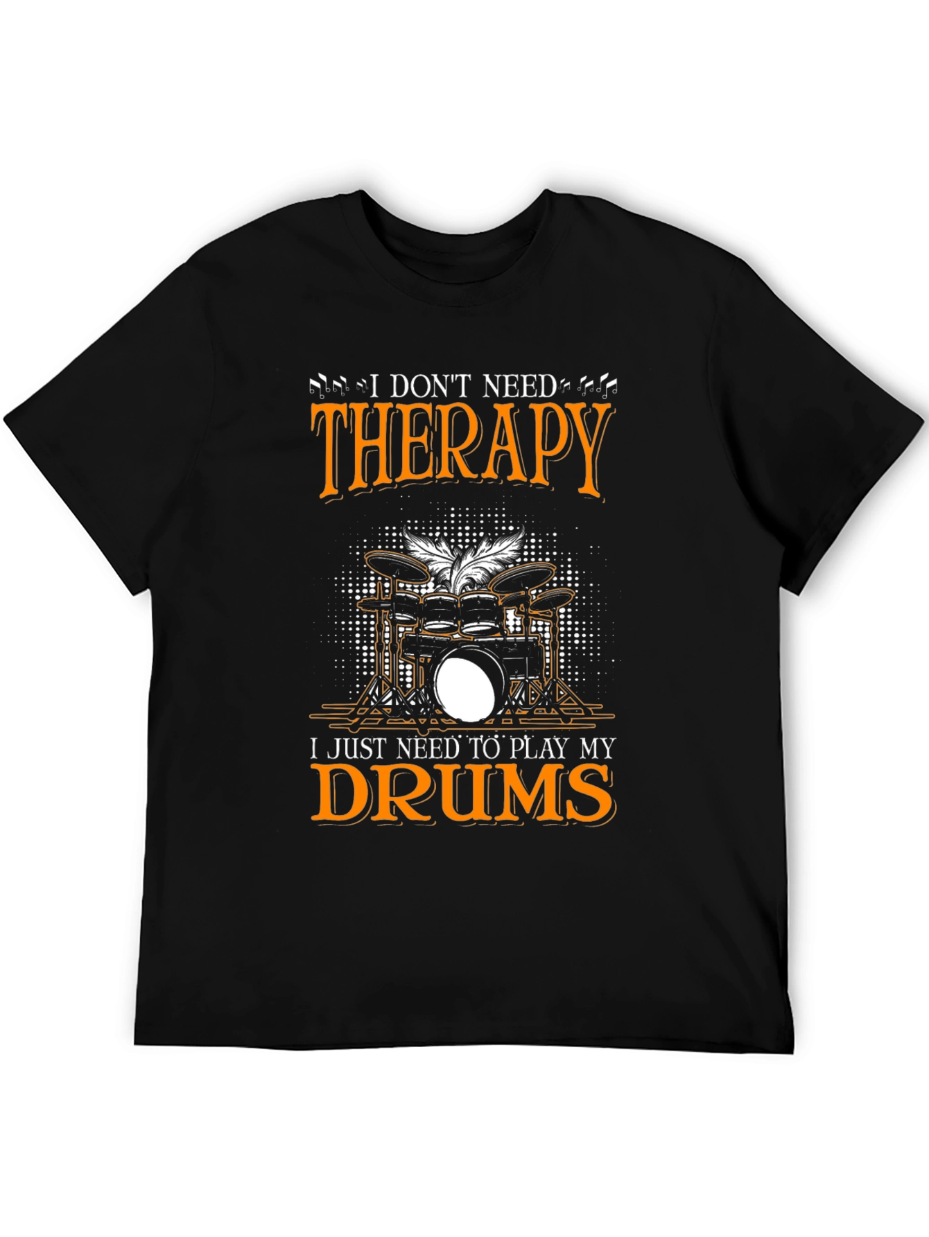 Drummer Therapy T-Shirt - Music Lover Tee