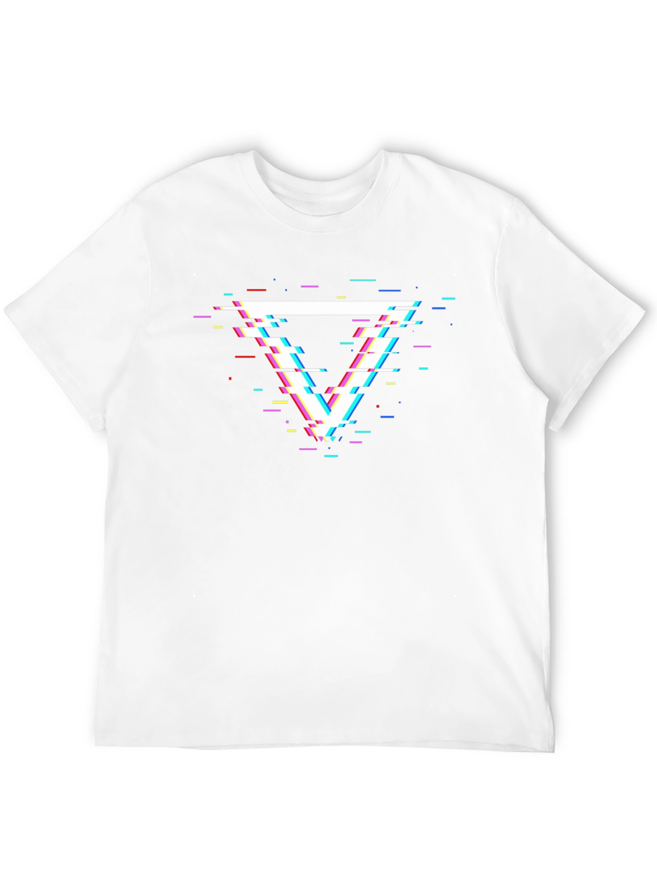 Glitch Triangle Graphic T-Shirt - Modern Style