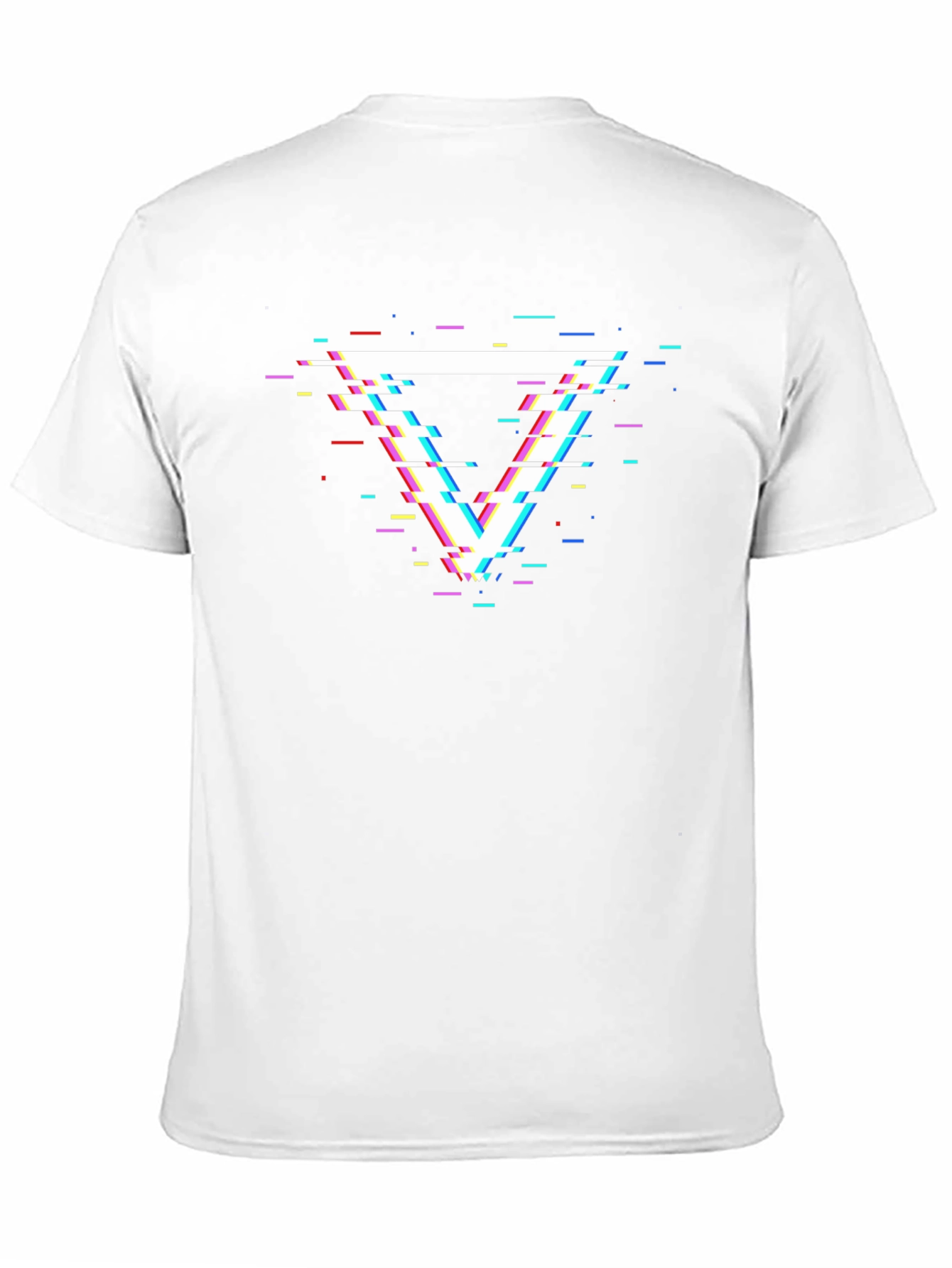 Glitch Triangle Graphic T-Shirt - Modern Style