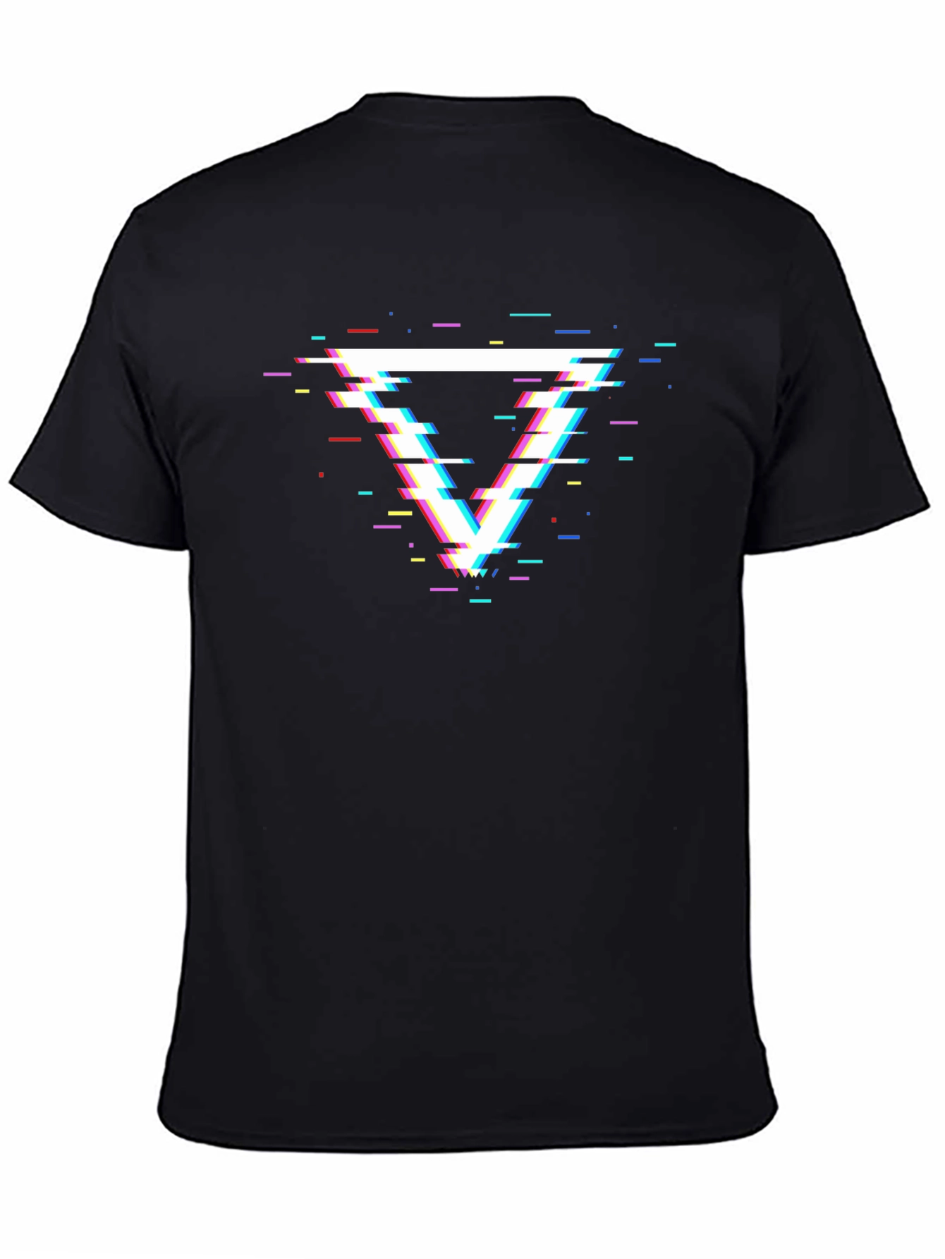 Glitch Triangle Graphic T-Shirt - Modern Style